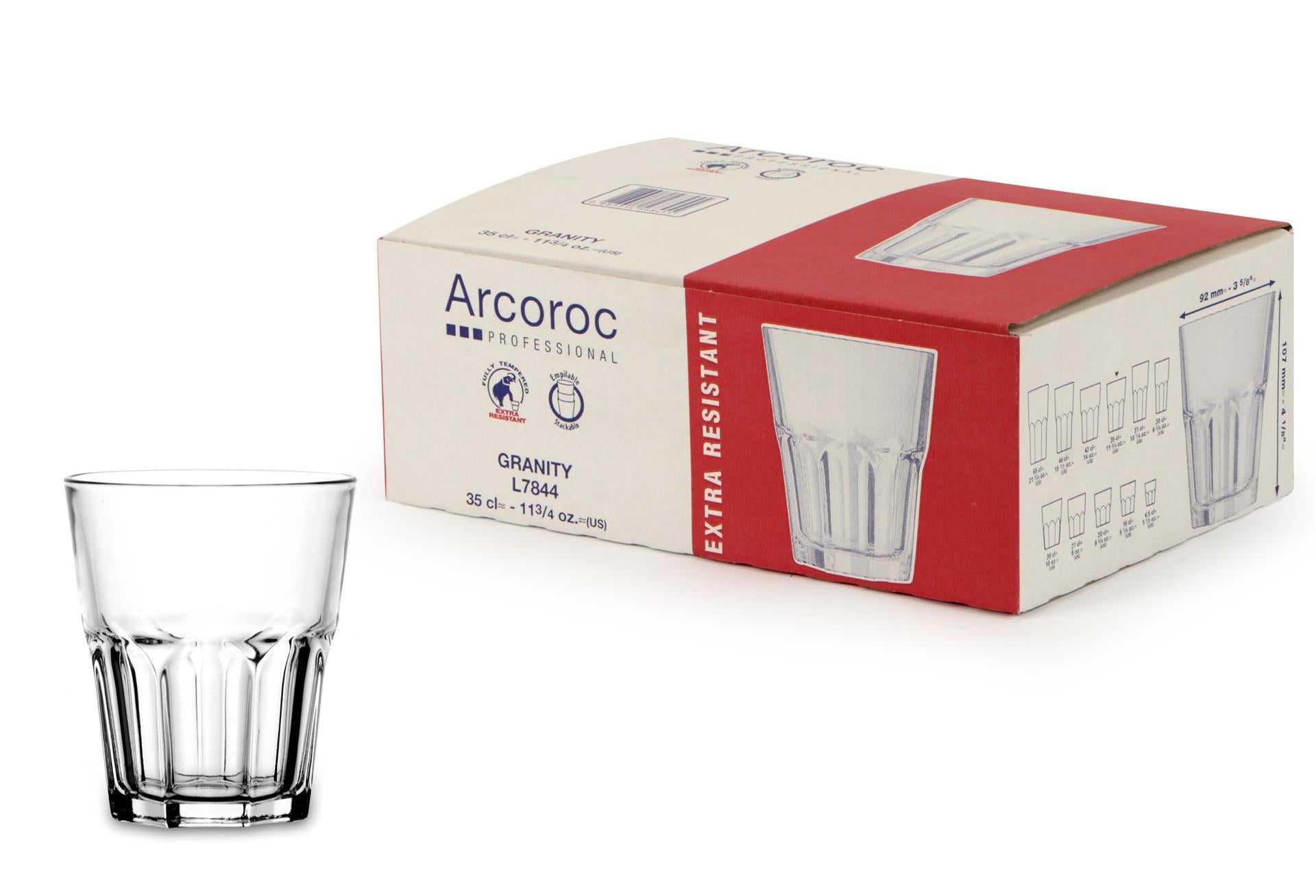 Arcoroc Granity New Bicchiere Basso 35 cl - H.107 mm Ø93 mm In Vetro Temperato - Set 6 Pz
