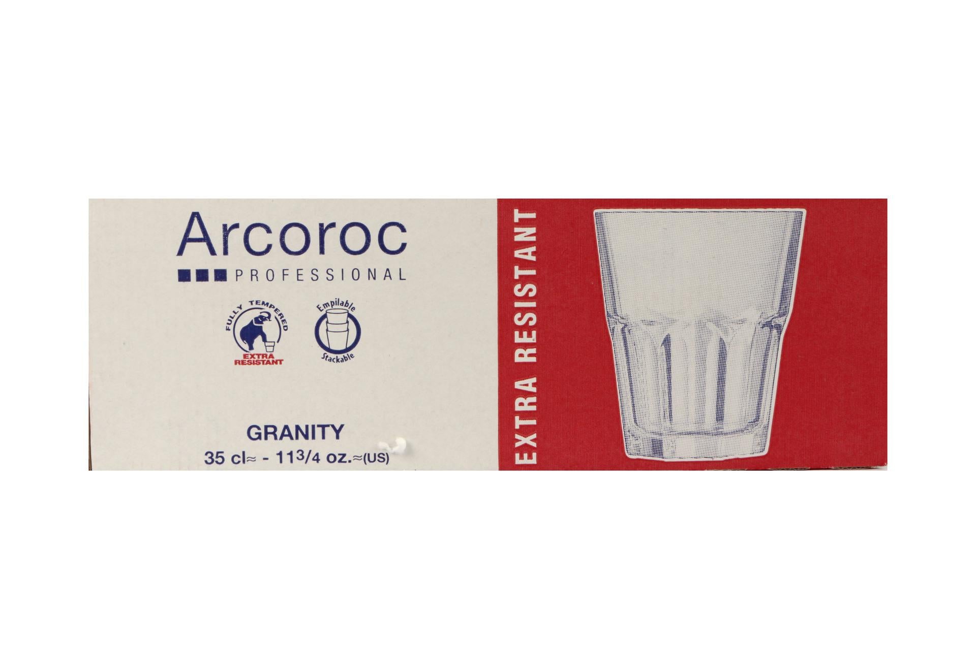Arcoroc Granity New Bicchiere Basso 35 cl - H.107 mm Ø93 mm In Vetro Temperato - Set 6 Pz 4