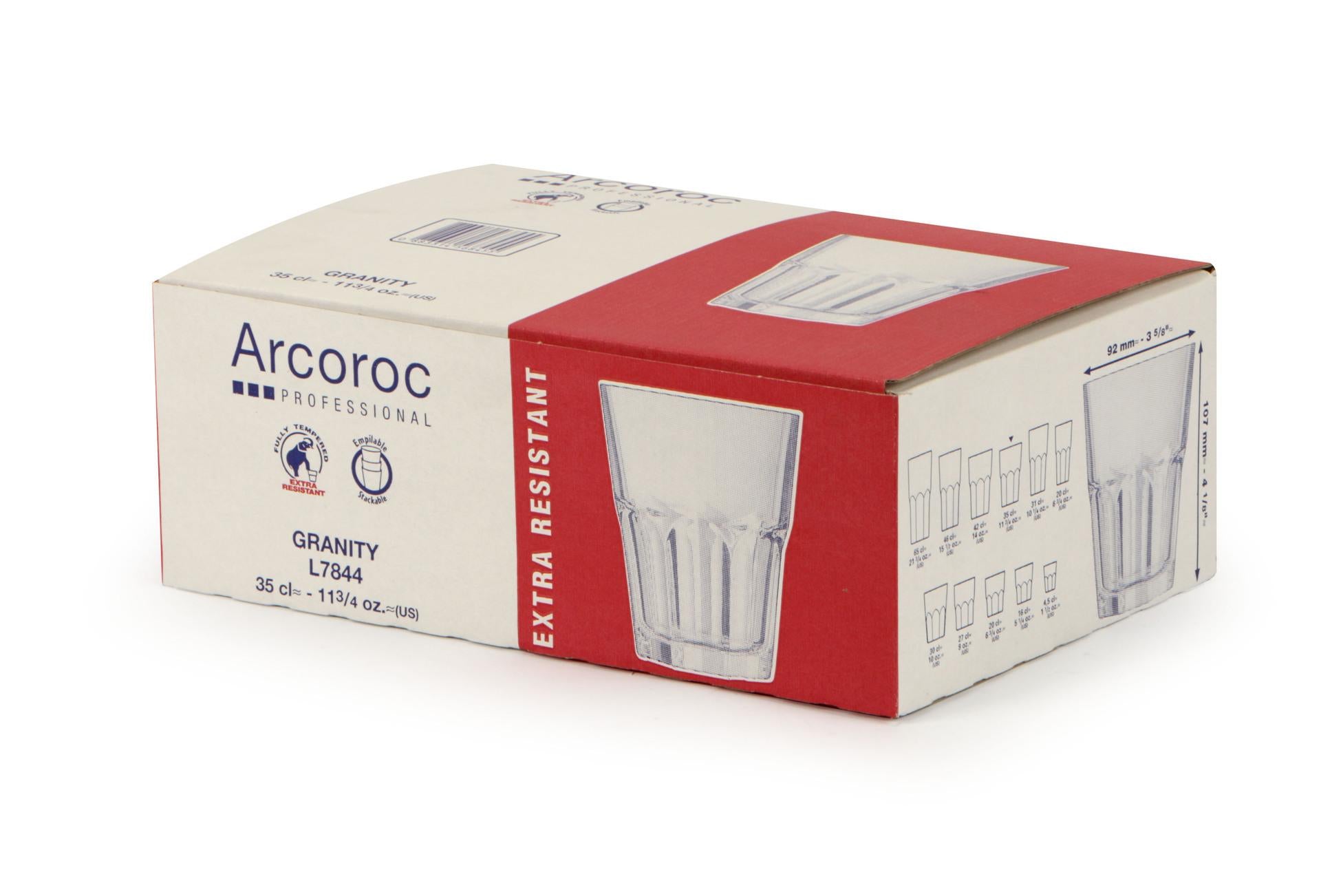 Arcoroc Granity New Bicchiere Basso 35 cl - H.107 mm Ø93 mm In Vetro Temperato - Set 6 Pz 7