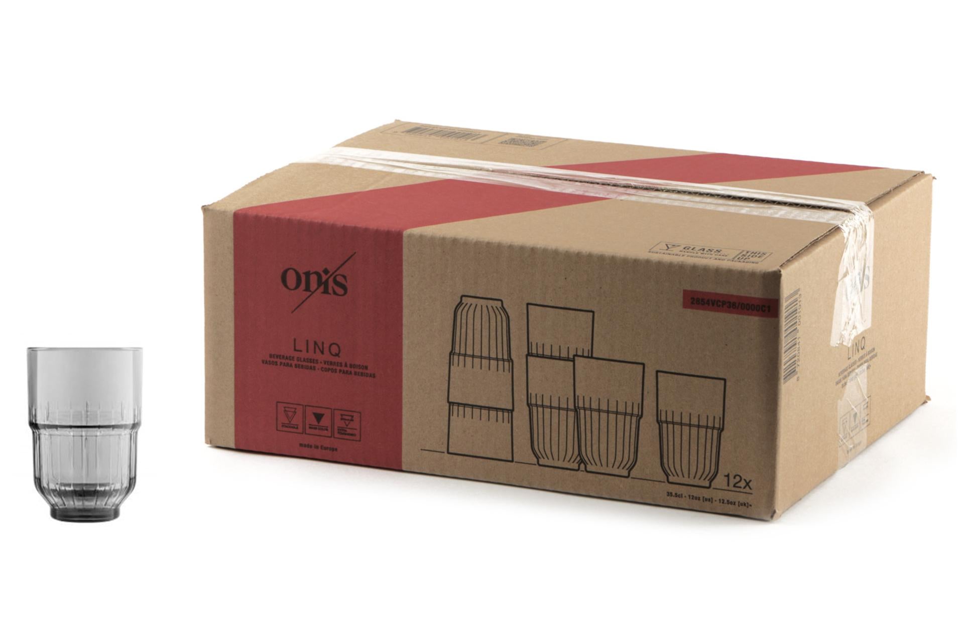 Bicchieri Beverage Temperati Impilabili 35,5 cl - Confezione da 12 Bicchieri Colorati In Pasta - Set 12 Pz