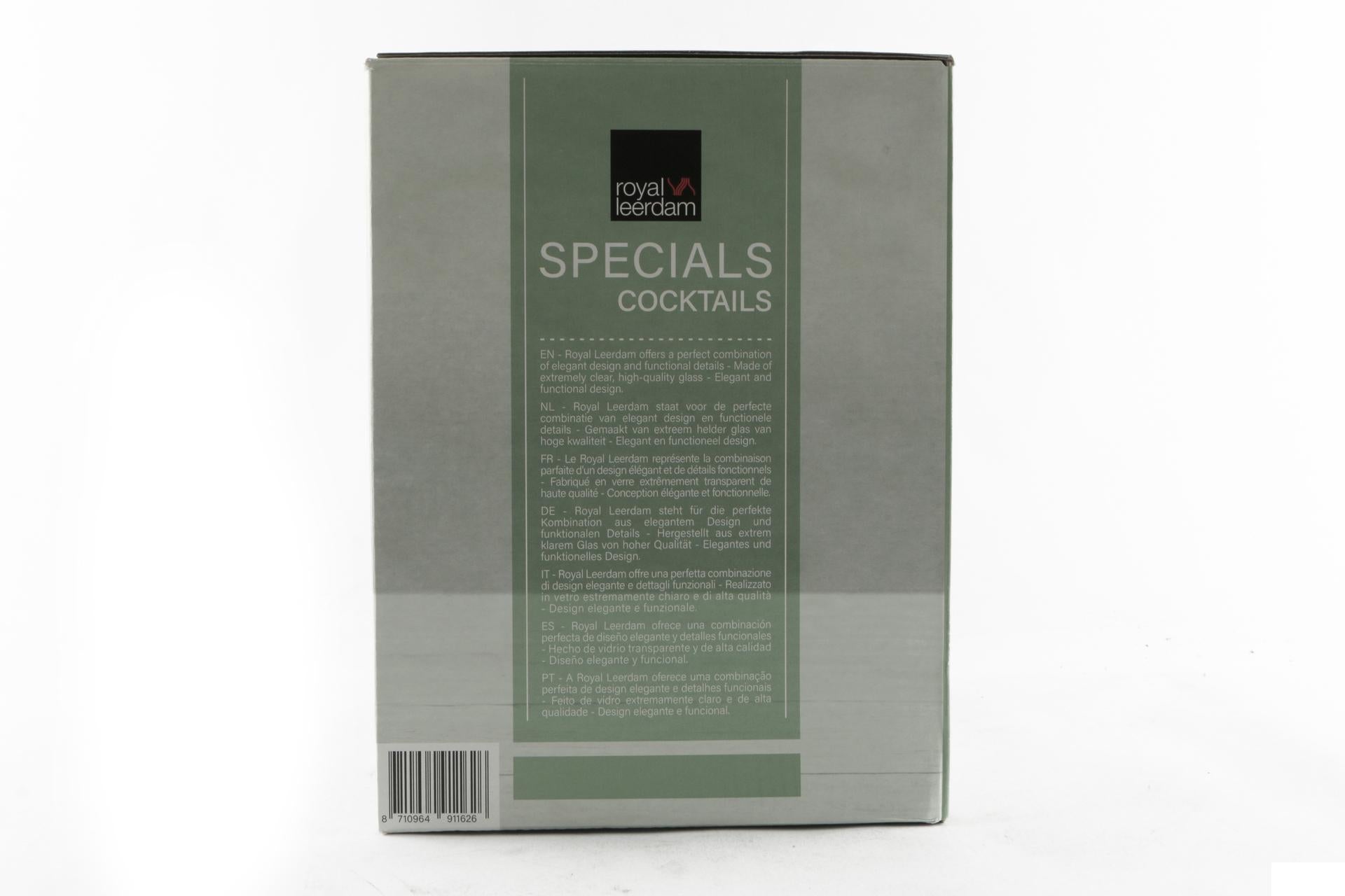 B.V.Koninklijke Leerdam Hurricane Set 6 Calici Cocktail 44 cl In Vetro - Set 6 Pz 6