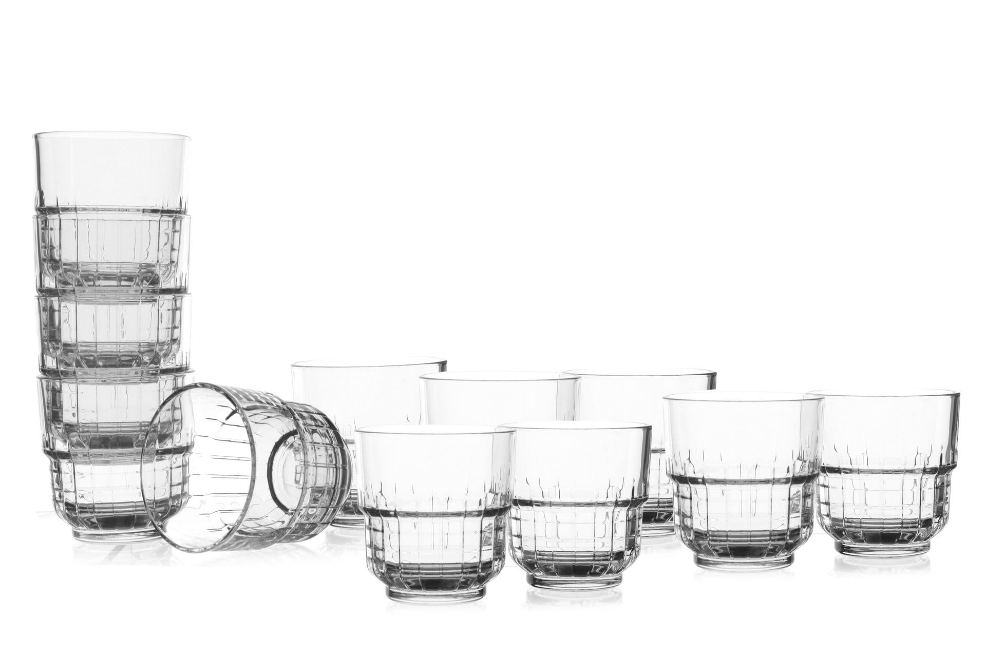 Libbey Tarq Set 12 Bicchieri Rocks 26 cl - In Vetro Temperato Impilabile - Set 12 Pz
