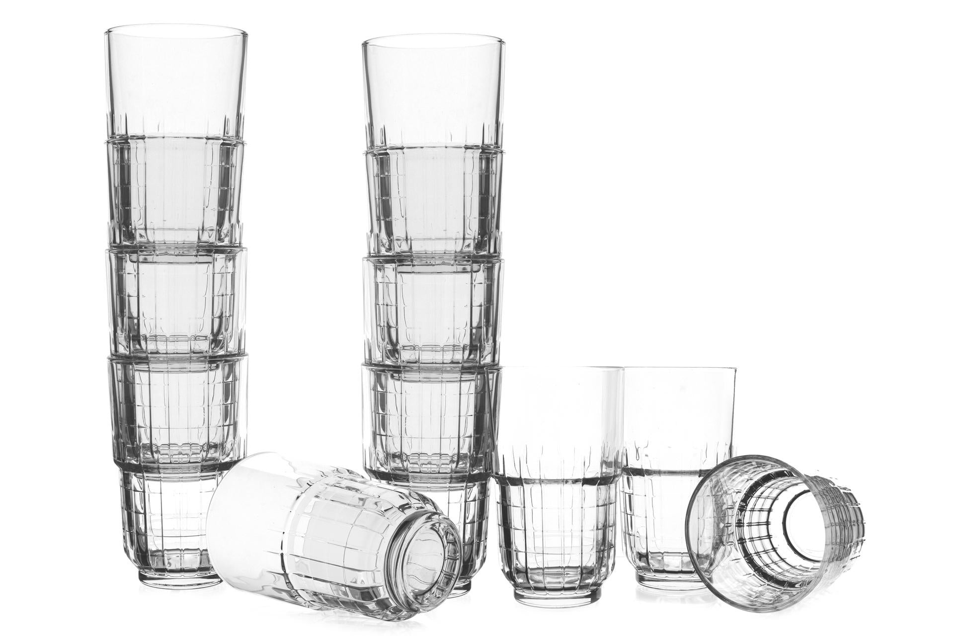 Libbey Tarq Set 12 Bicchieri Hi-Ball 34.5 cl - In Vetro Temperato Impilabile - Set 12 Pz
