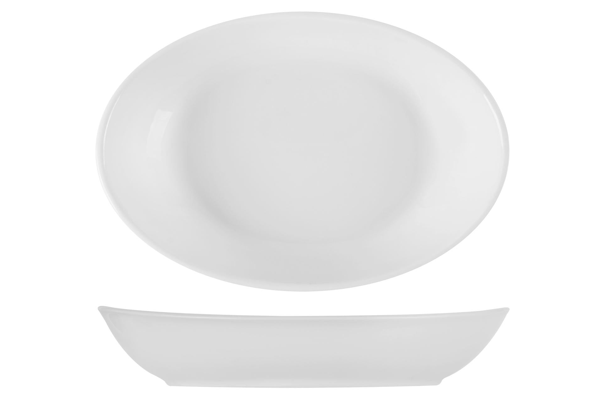 Manifattura Porcellane Saronno Piatto Ovale Fondo 30 cm - Linea Hotel