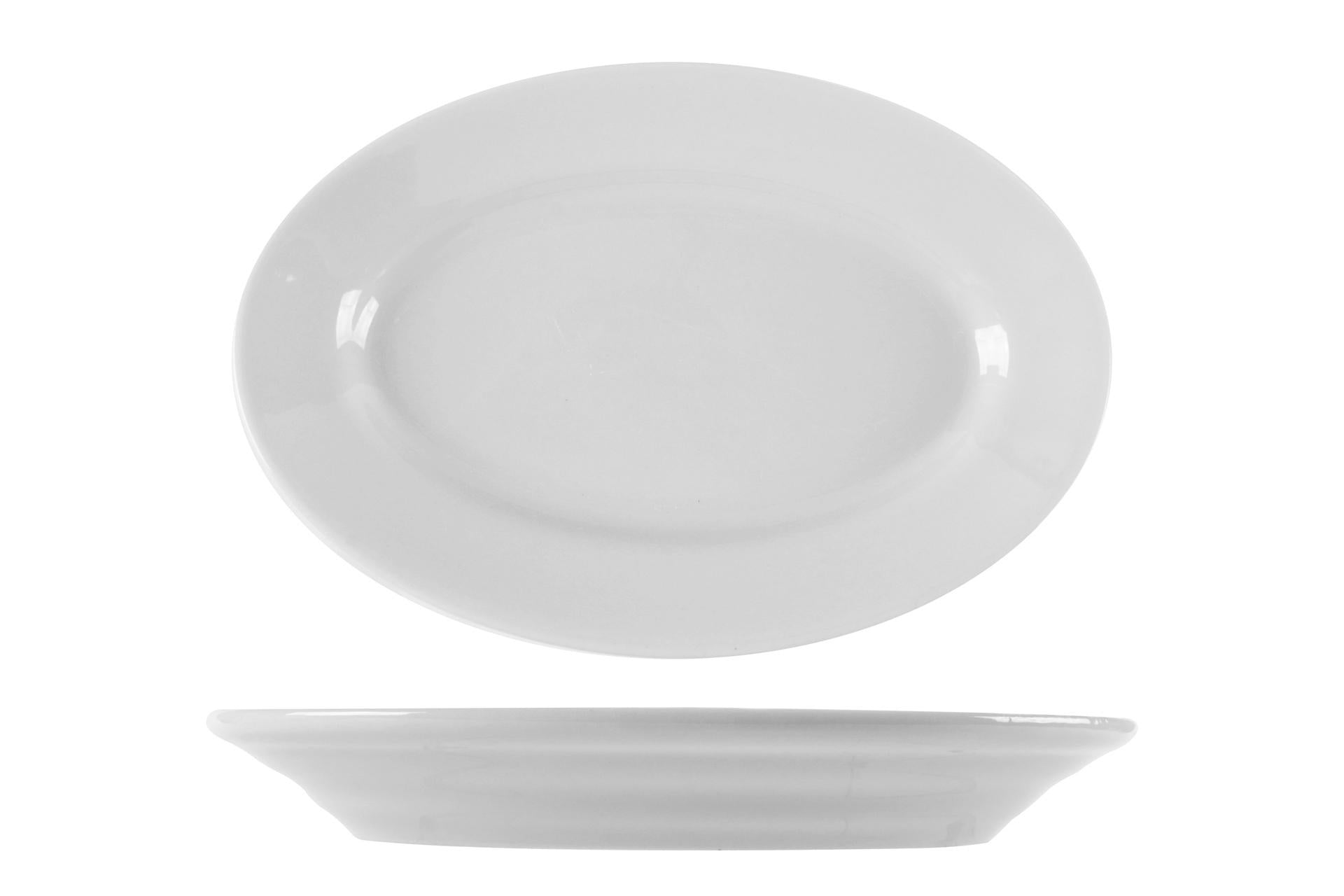 Saturnia Tivoli Piatto Ovale Bianco 28 cm - Collezione Evergreen Mondo Alberghiero