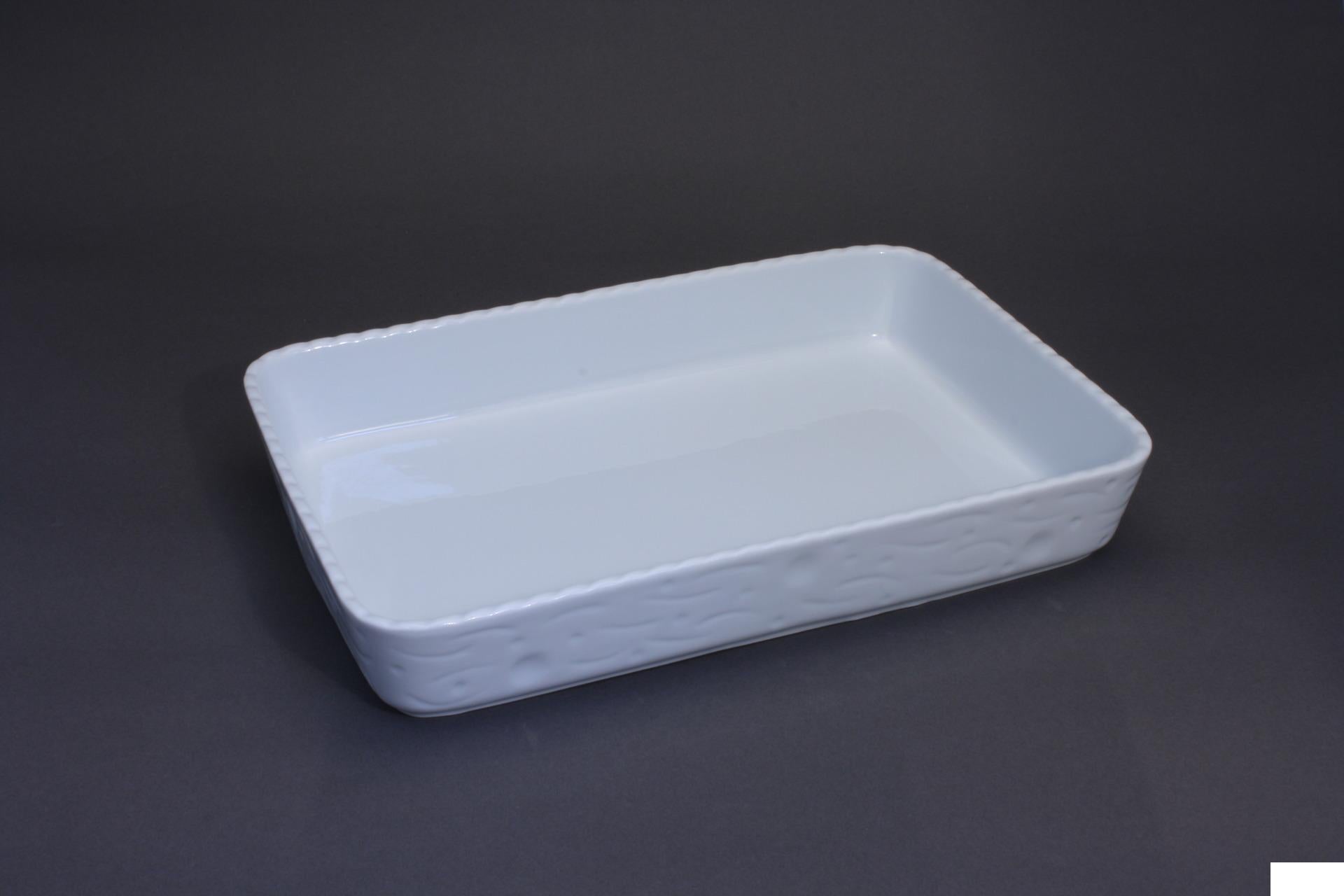 Manifattura Porcellane Saronno Pirofila Cordonata Rettangolare 36x24 cm In Porcellana