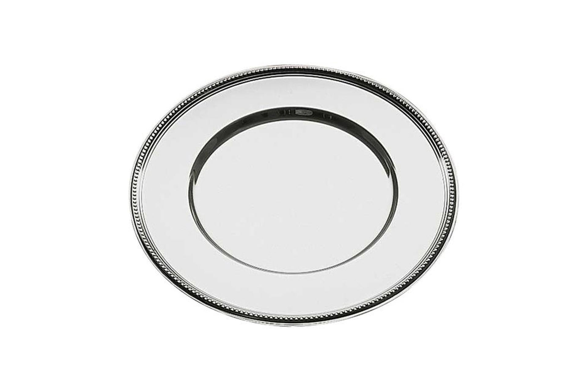 APS Sottopiatto Inox Ø33 cm Con Bordo Perlato