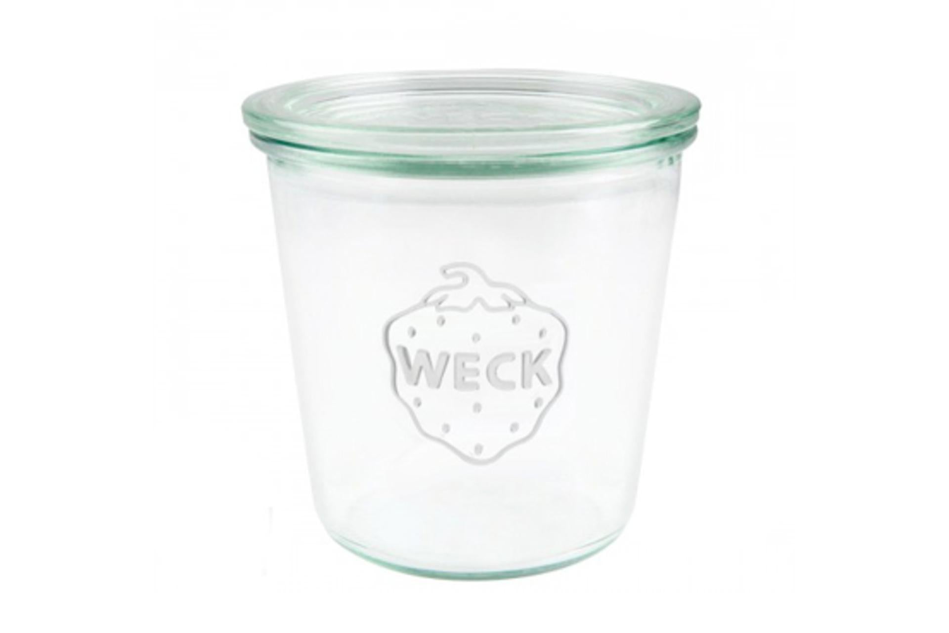 Weck Set 6 Vasetti 580 ml Con Coperchio Ø100 - Per Conserve e Vaso-Cottura - Set 6 Pz