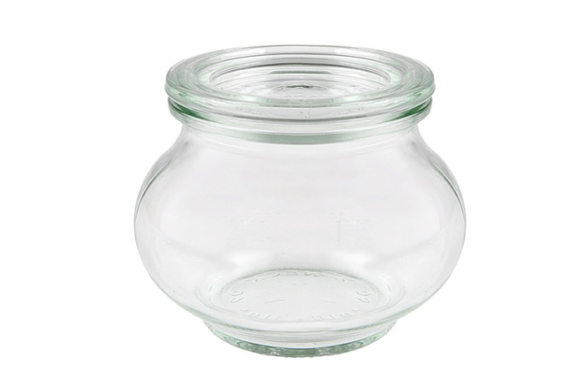 Weck Cilindrico Set 12 Vasetti 220 ml Con Coperchio Ø60 - Per Conserve e Vaso-Cottura - Set 12 Pz