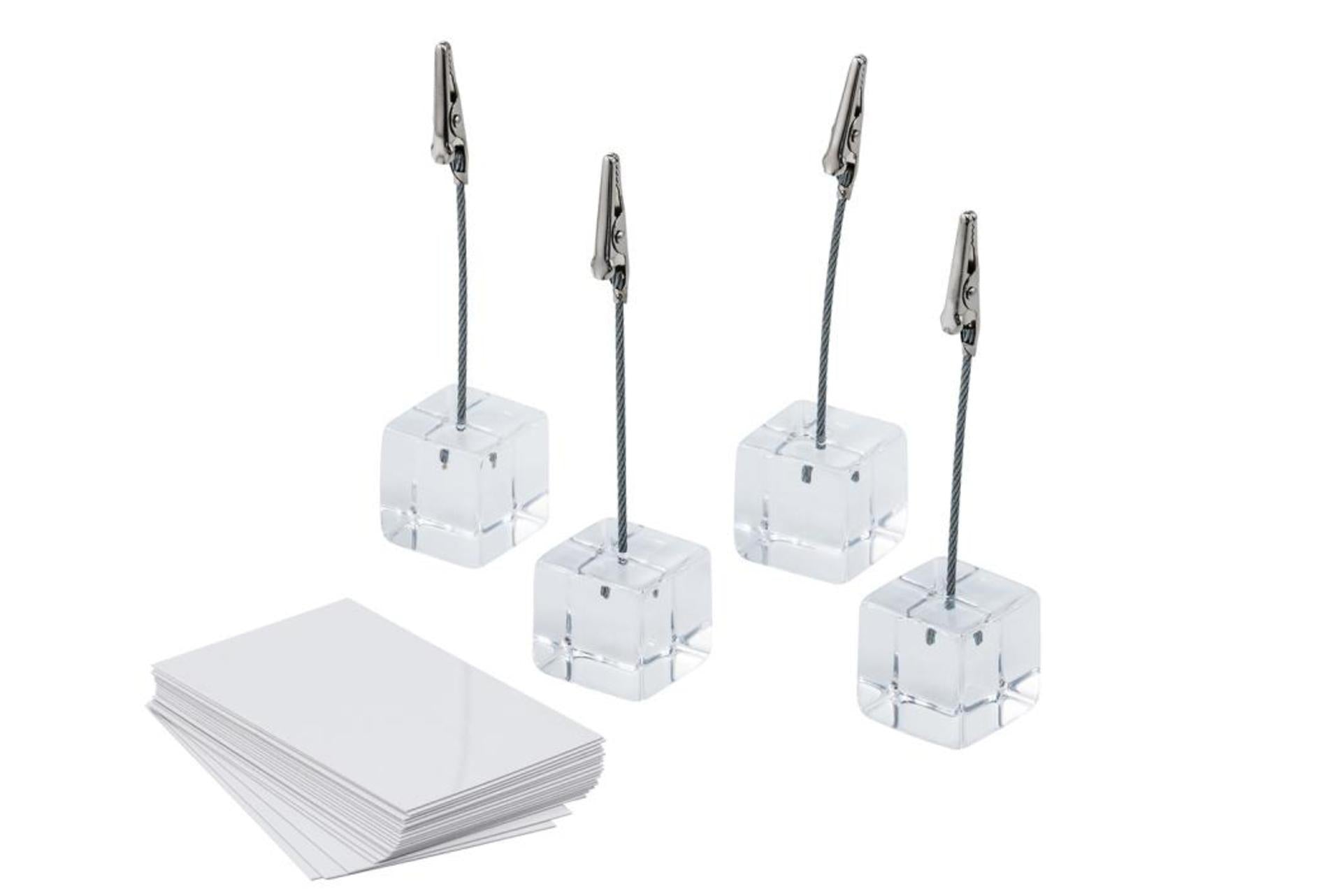 APS Portatarghe Numero Set 40 Pezzi - 12 x 8 cm In Acrilico - Set 40 Pz