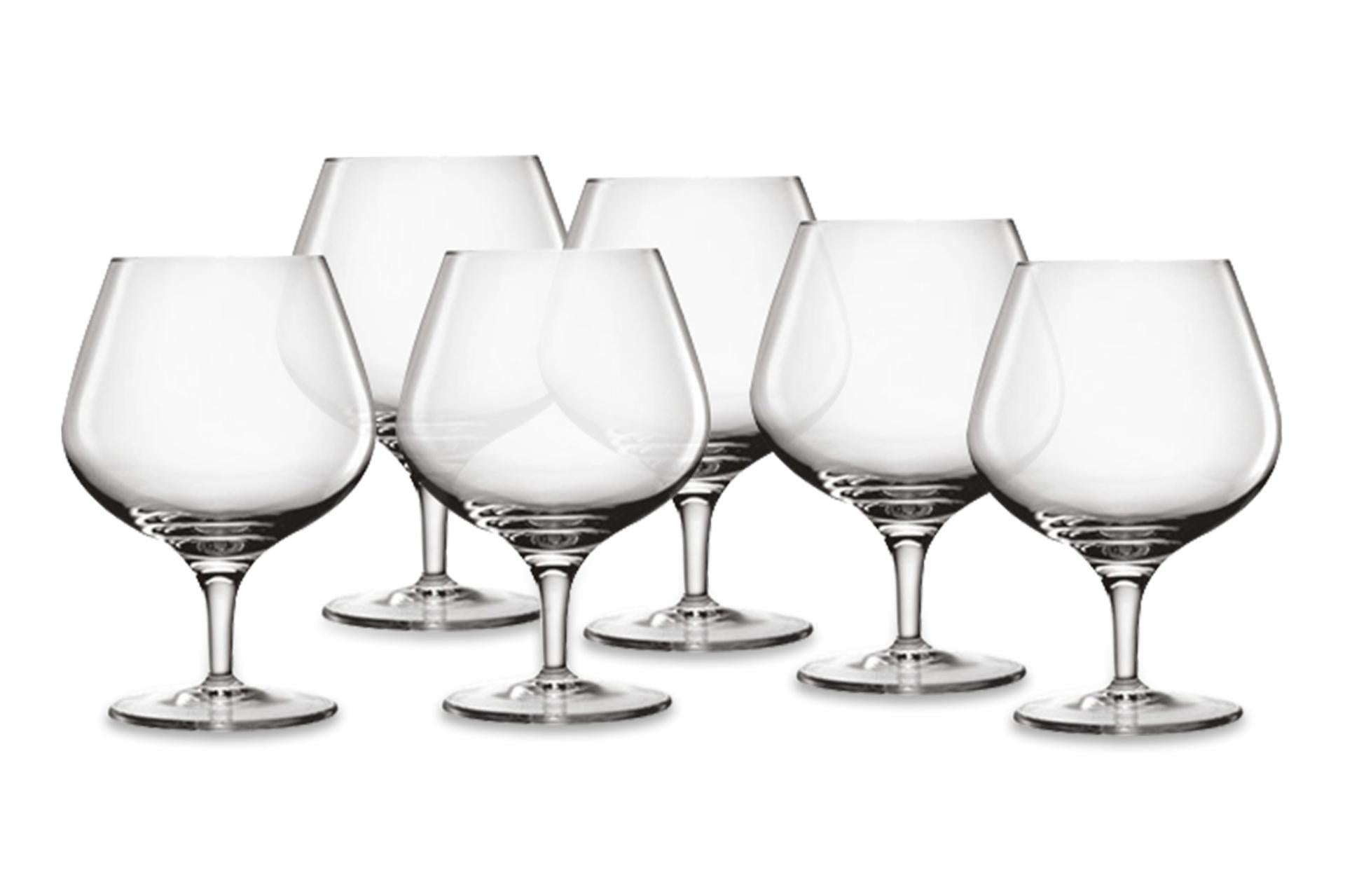 Bormioli Luigi Napoleon Set 6 Calici Brandy 39.5 cl - Ideali per Degustazione di Brandy e Cognac - Set 6 Pz