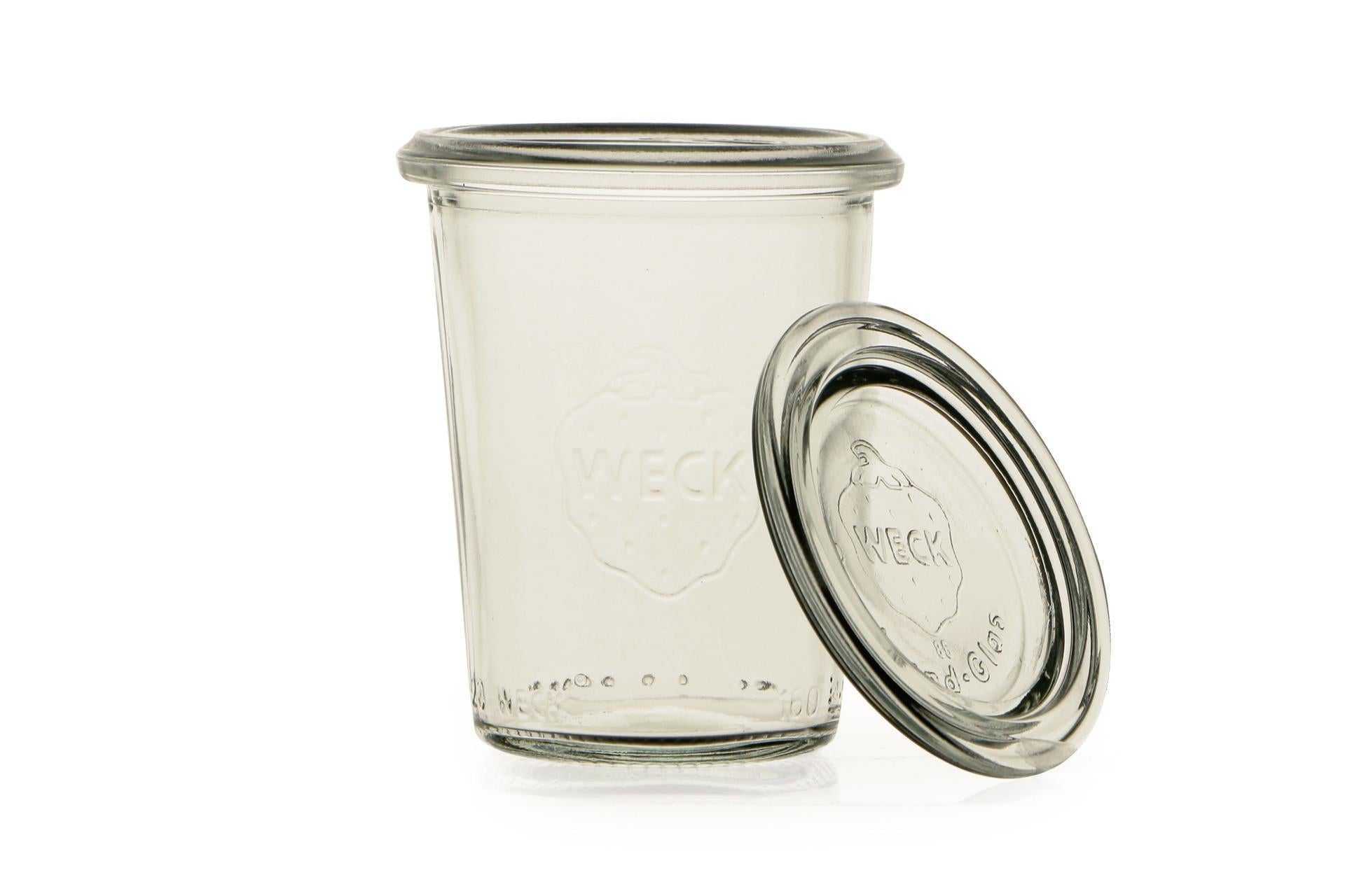 Weck Vasetti Cilindrici 160 ml - Set 12 Pezzi Con Coperchio Ø60 mm Per Conserve e Vaso-Cottura - Set 12 Pz