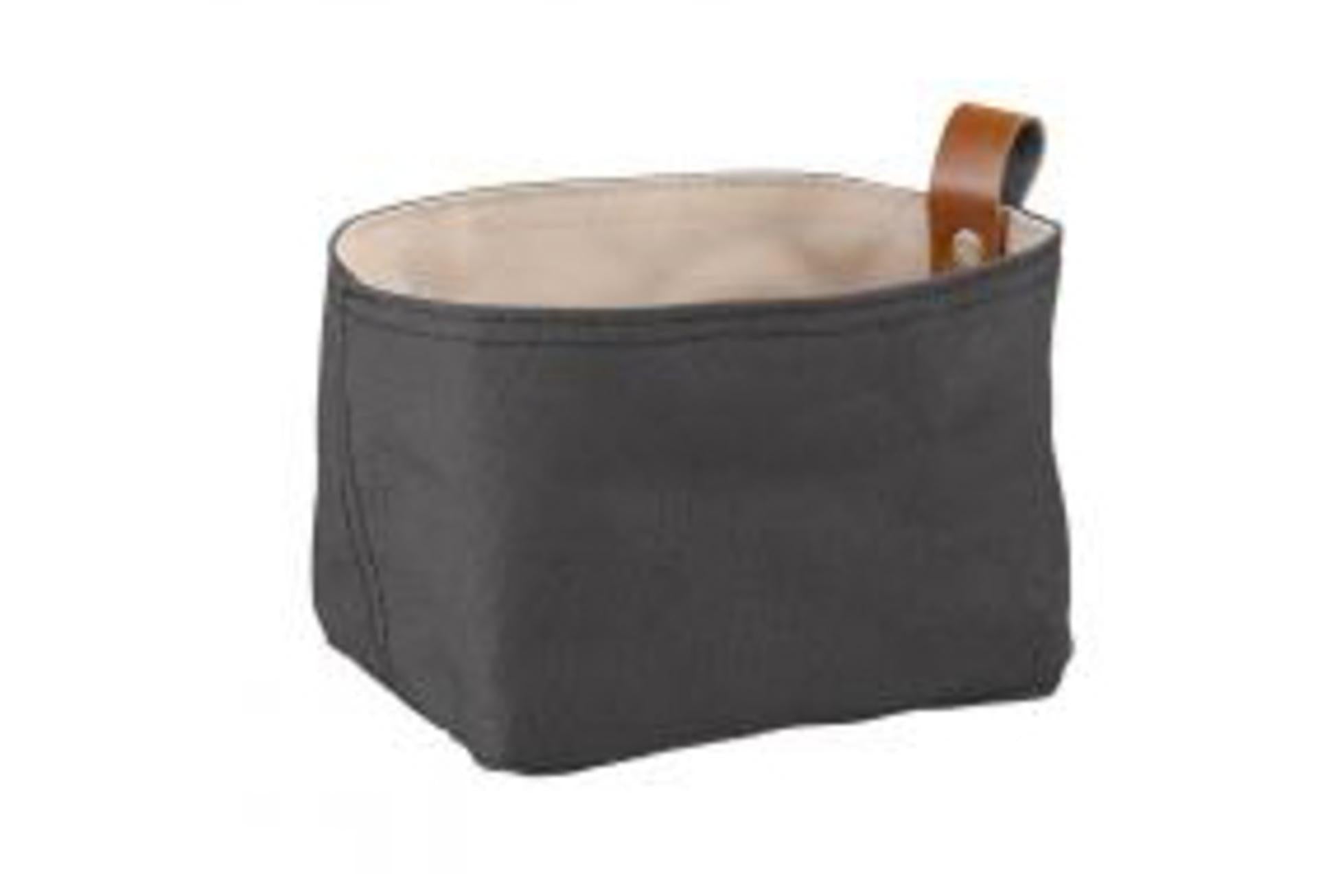 APS Cestino Pane Doubleface Rettangolare 24x16xH.10.5 cm In Tessuto Sintetico Antimacchia Beige-Grigio Lavabile a 30 Gradi