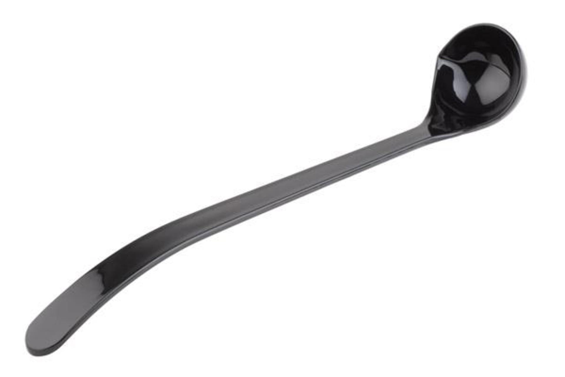 APS Cucchiaio Condimenti Nero 50 ml - Ø6 cm, Lunghezza 34 cm In Plastica SAN, Made in Germany