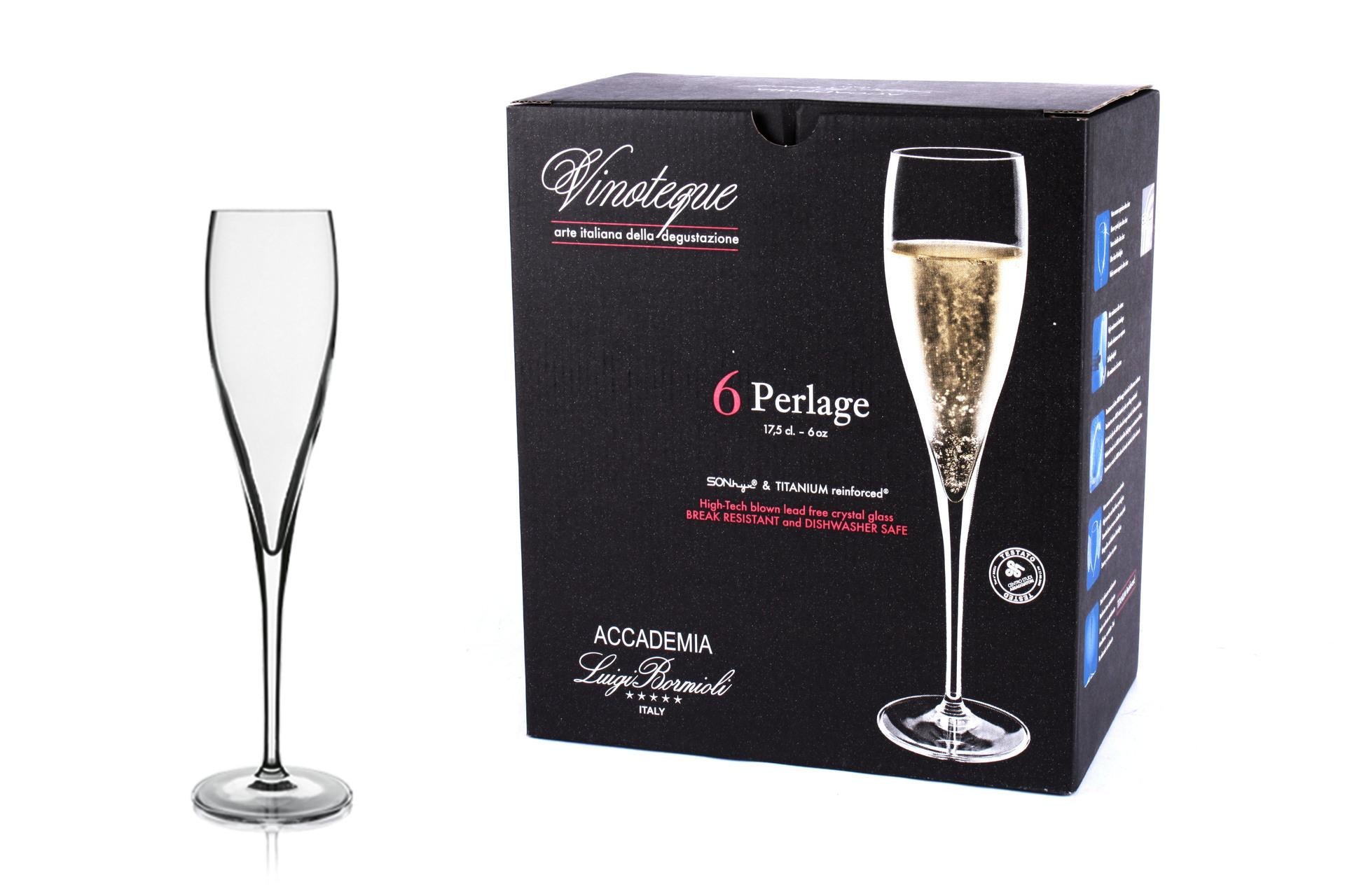 Bormioli Luigi Vinoteque Set 6 Calici Perlage 17.5 cl In Vetro Sonoro Superiore Per Vini Spumanti - Set 6 Pz 3