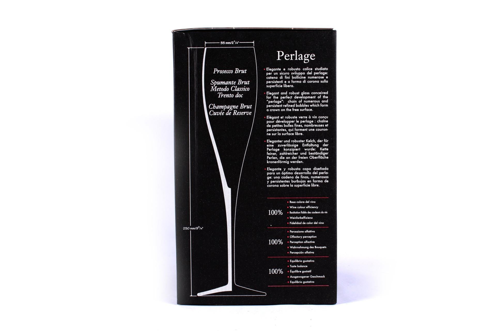 Bormioli Luigi Vinoteque Set 6 Calici Perlage 17.5 cl In Vetro Sonoro Superiore Per Vini Spumanti - Set 6 Pz 6