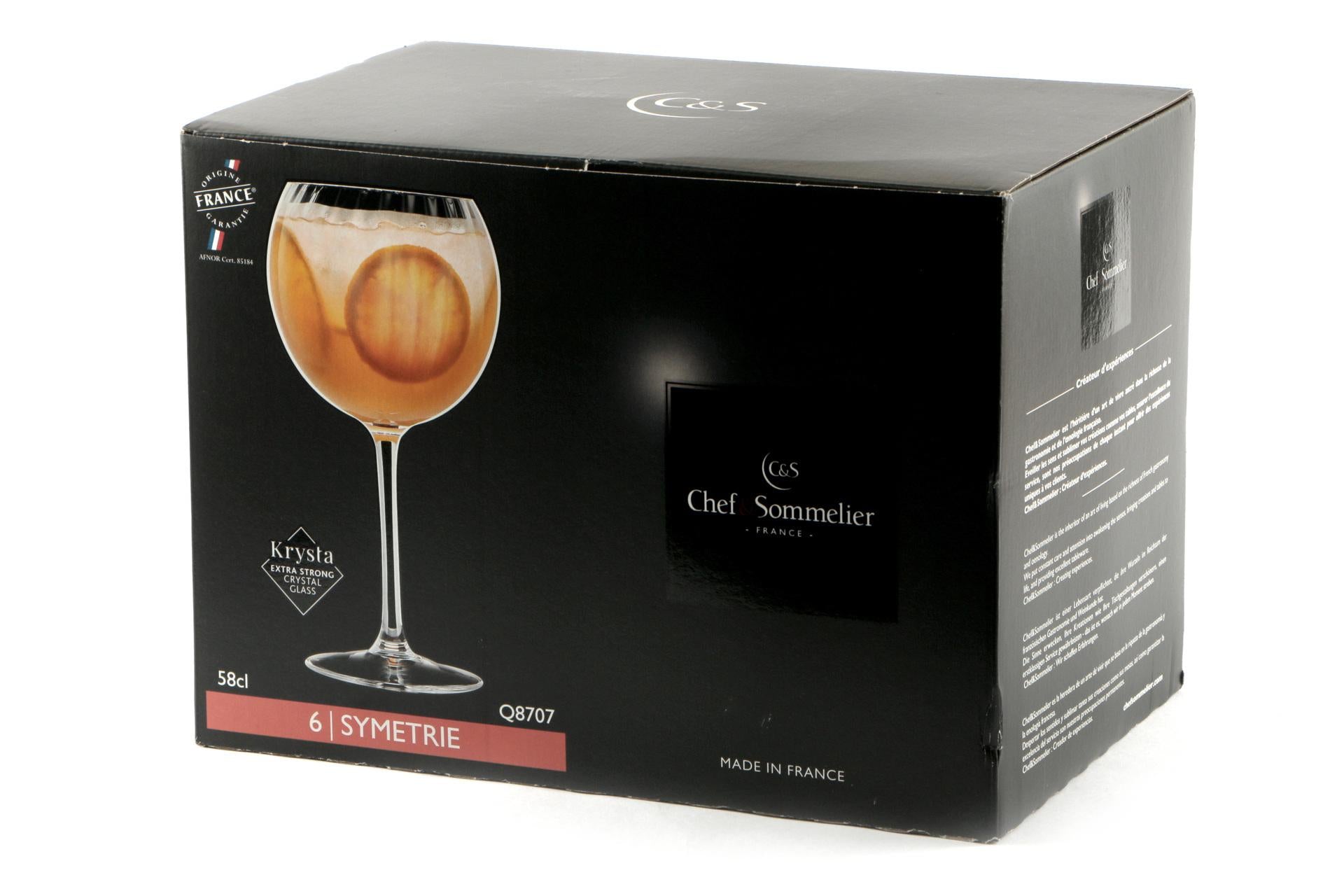Arcoroc Symetrie Calice Gin 58 cl - H 20,9 cm In Vetro Con Linee Verticali - Set 6 Pz 3