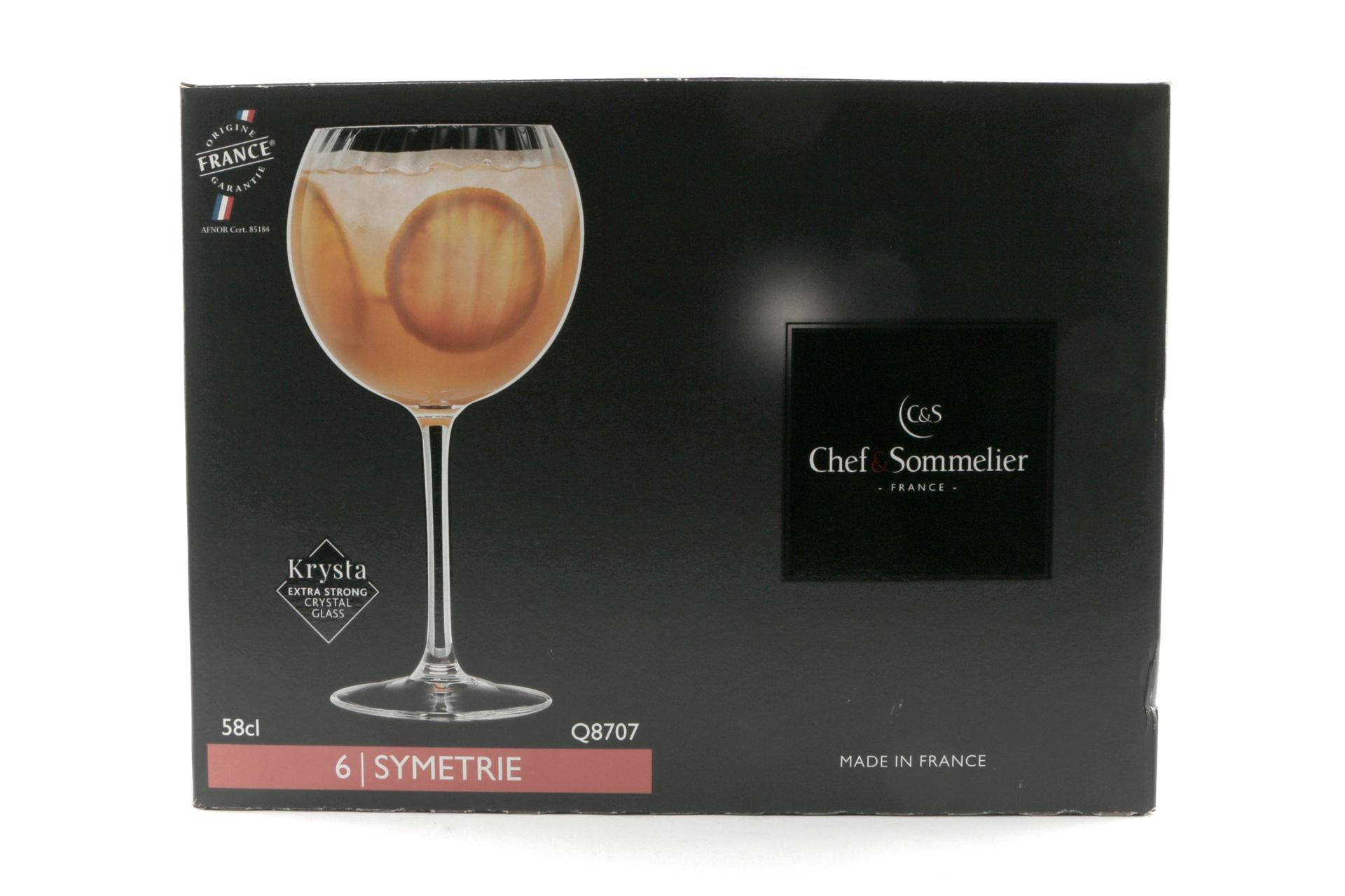 Arcoroc Symetrie Calice Gin 58 cl - H 20,9 cm In Vetro Con Linee Verticali - Set 6 Pz 4