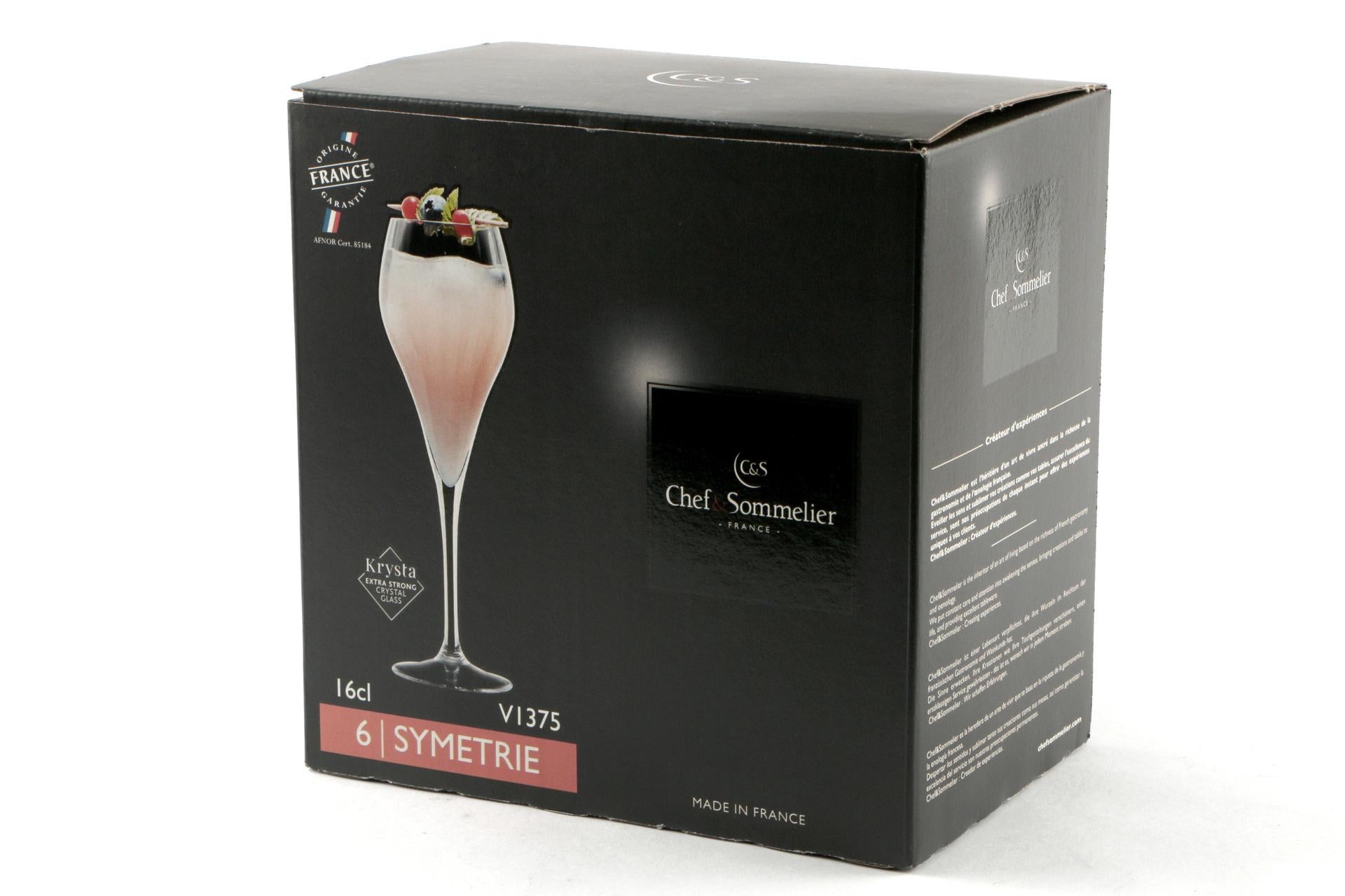 Arcoroc Symetrie Calice Flute 16 cl - Bicchiere da Vino Con Linee Verticali - Set 6 Pz 3