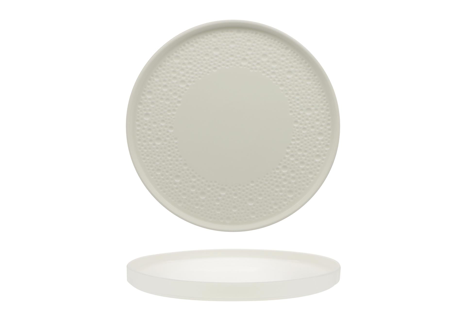 Import Tavola Professional Deva Piatto Nordic Ø22 cm - H.2.3 cm In Porcellana Alluminica Bianca - Set 6 Pz