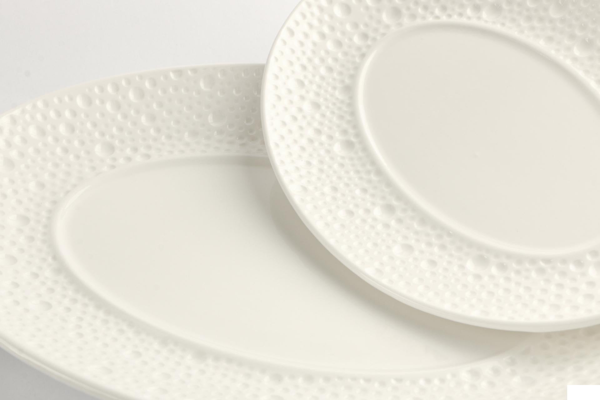 Import Tavola Professional Deva Piatto Nordic Ø22 cm - H.2.3 cm In Porcellana Alluminica Bianca - Set 6 Pz 3