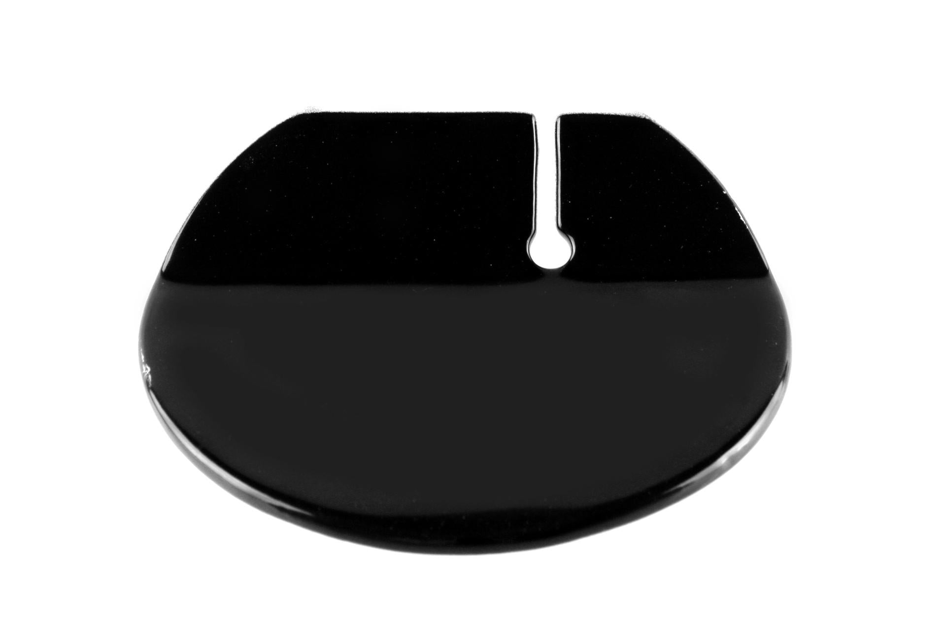 Import Tavola Professional Round Poggiaposate Ø10 cm - Nero Lucido In Vetro Soffiato Made in Italy - Set 6 Pz