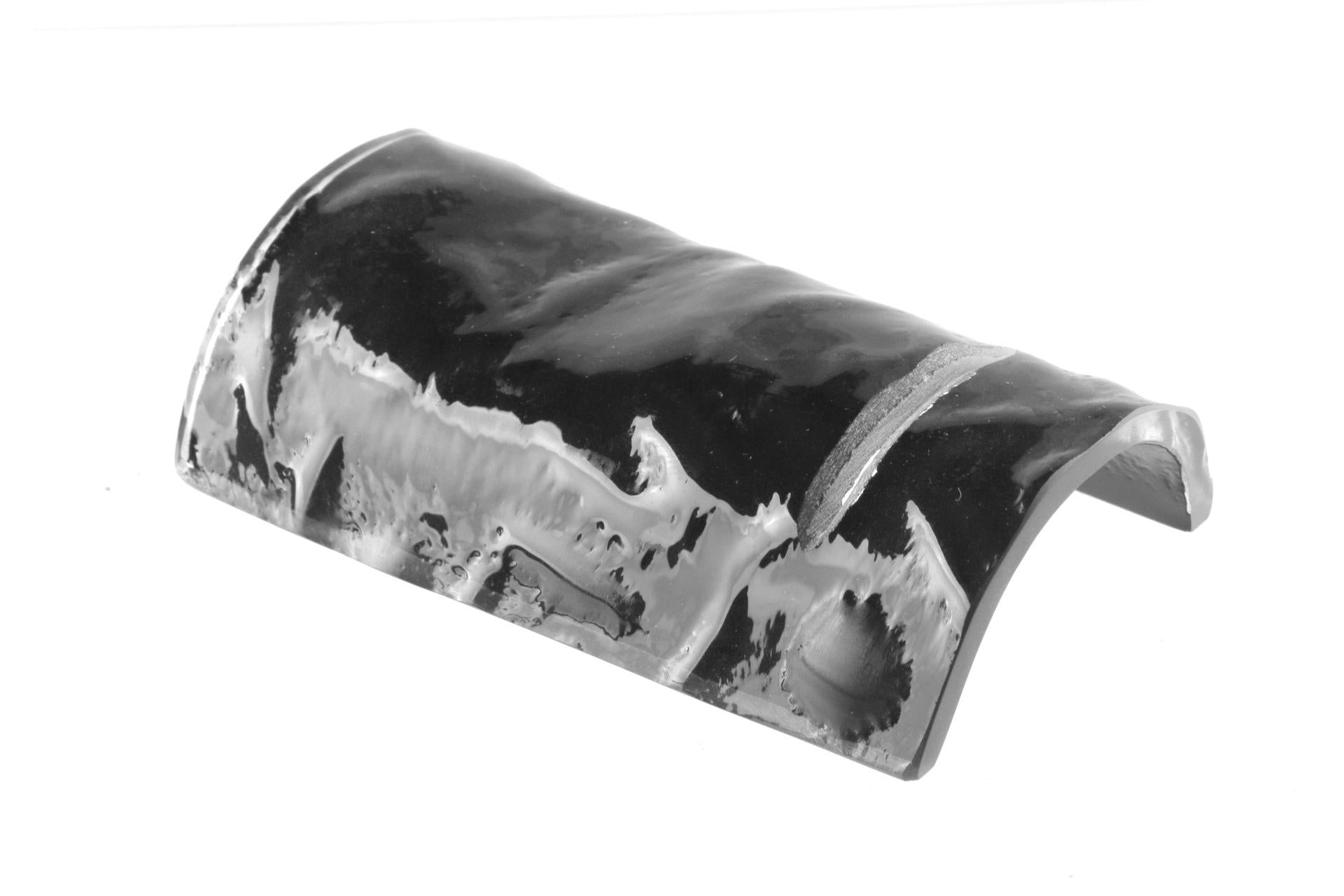 Import Tavola Professional Bridge Poggiaposate Nero Semiopaco 9.5 x 5.5 cm In Vetro Soffiato Made in Italy - Set 6 Pz
