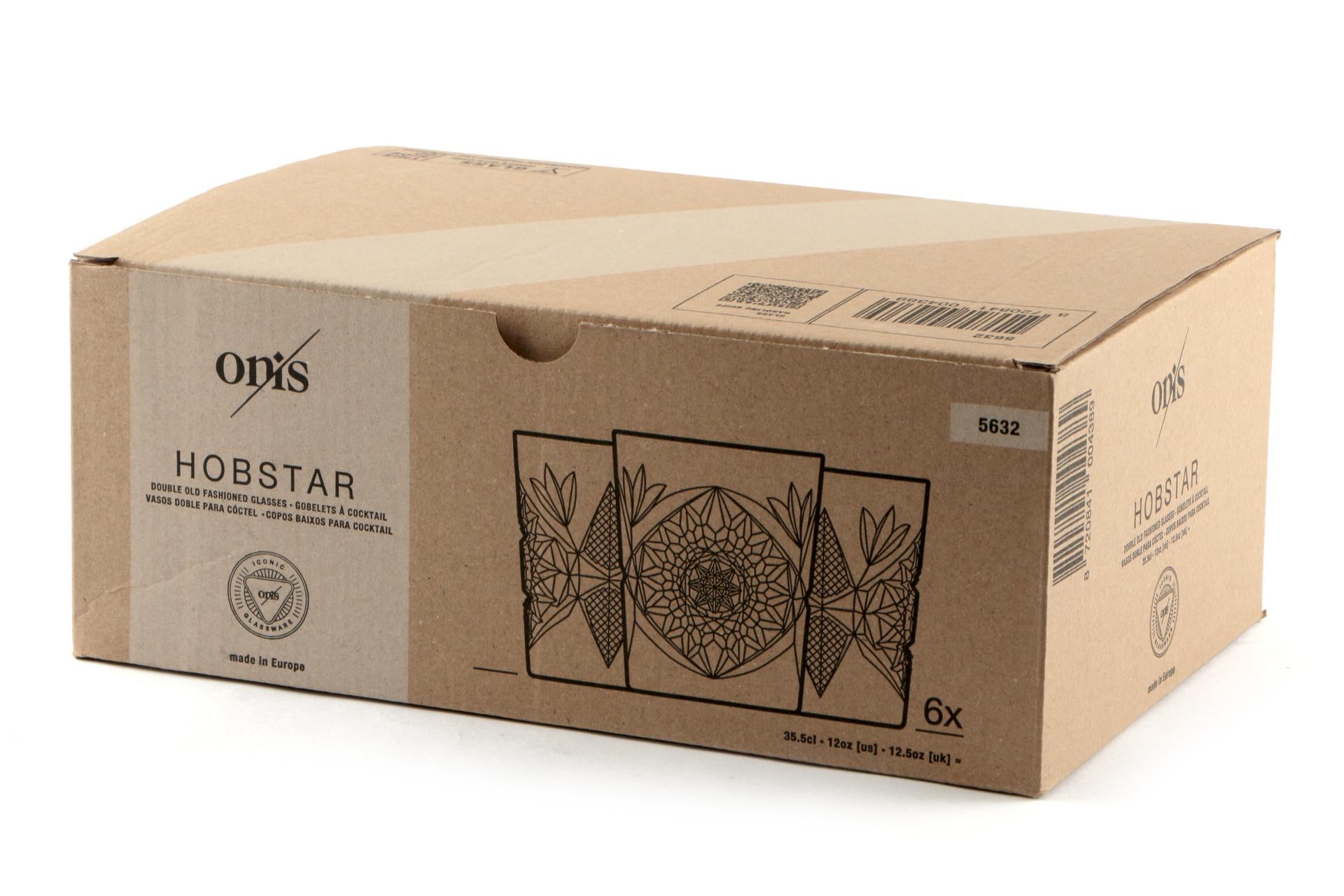 Hobstar Icon Set 6 Bicchieri DOF 35.5 cl - Linea Raffinata In Vetro Con Lavorazione Sfaccettata - Set 6 Pz 3