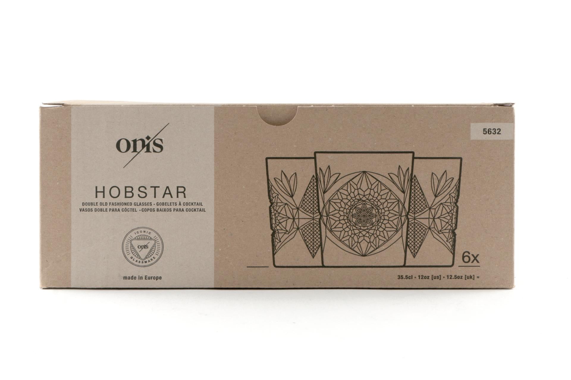 Hobstar Icon Set 6 Bicchieri DOF 35.5 cl - Linea Raffinata In Vetro Con Lavorazione Sfaccettata - Set 6 Pz 4