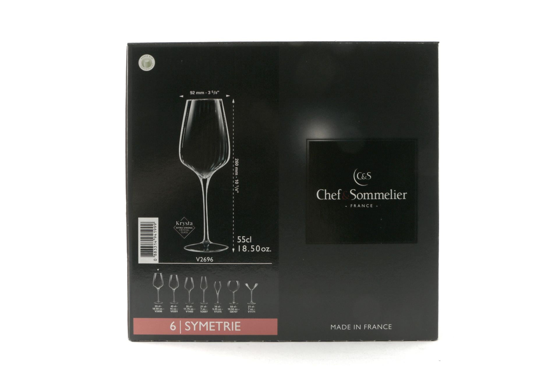 Arcoroc Symetrie Calice Vino 55 cl - H 26 cm Ø9.2 cm - Set 6 Pz 6