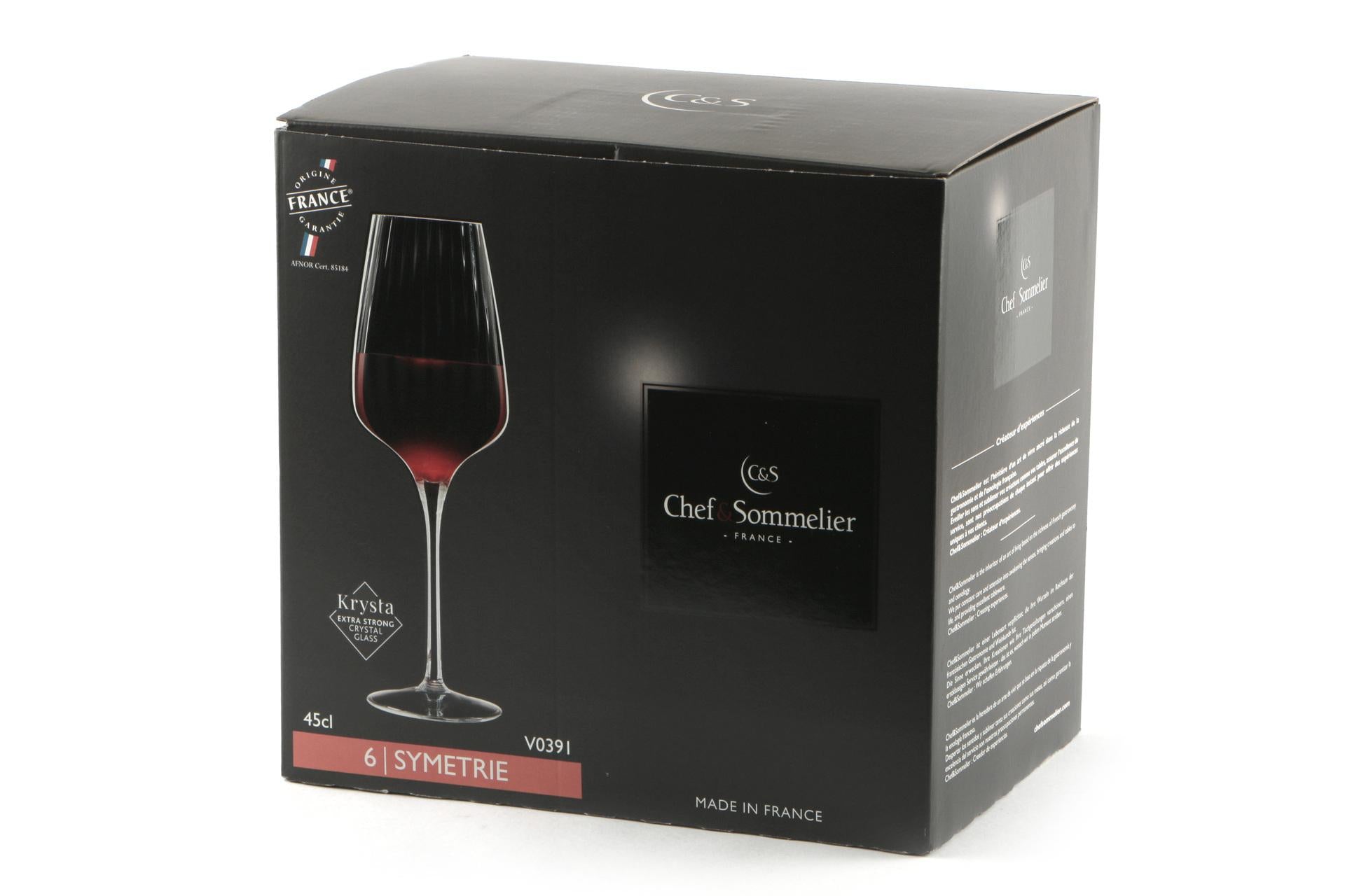 Arcoroc Symetrie Calice Vino Cl 45 H 25 - Linea Con Effetto Ottico Ipnotico - Set 6 Pz 3