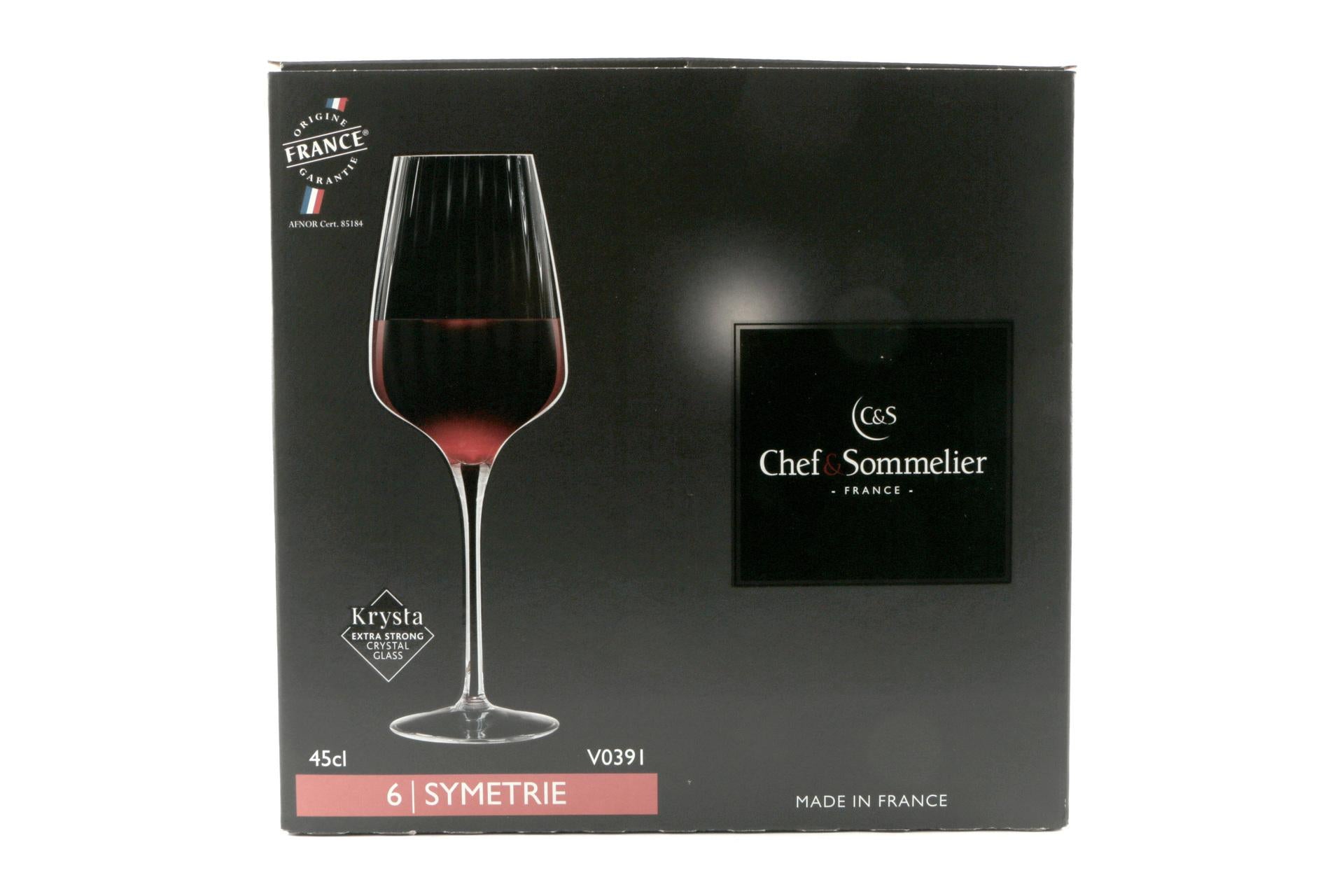 Arcoroc Symetrie Calice Vino Cl 45 H 25 - Linea Con Effetto Ottico Ipnotico - Set 6 Pz 4