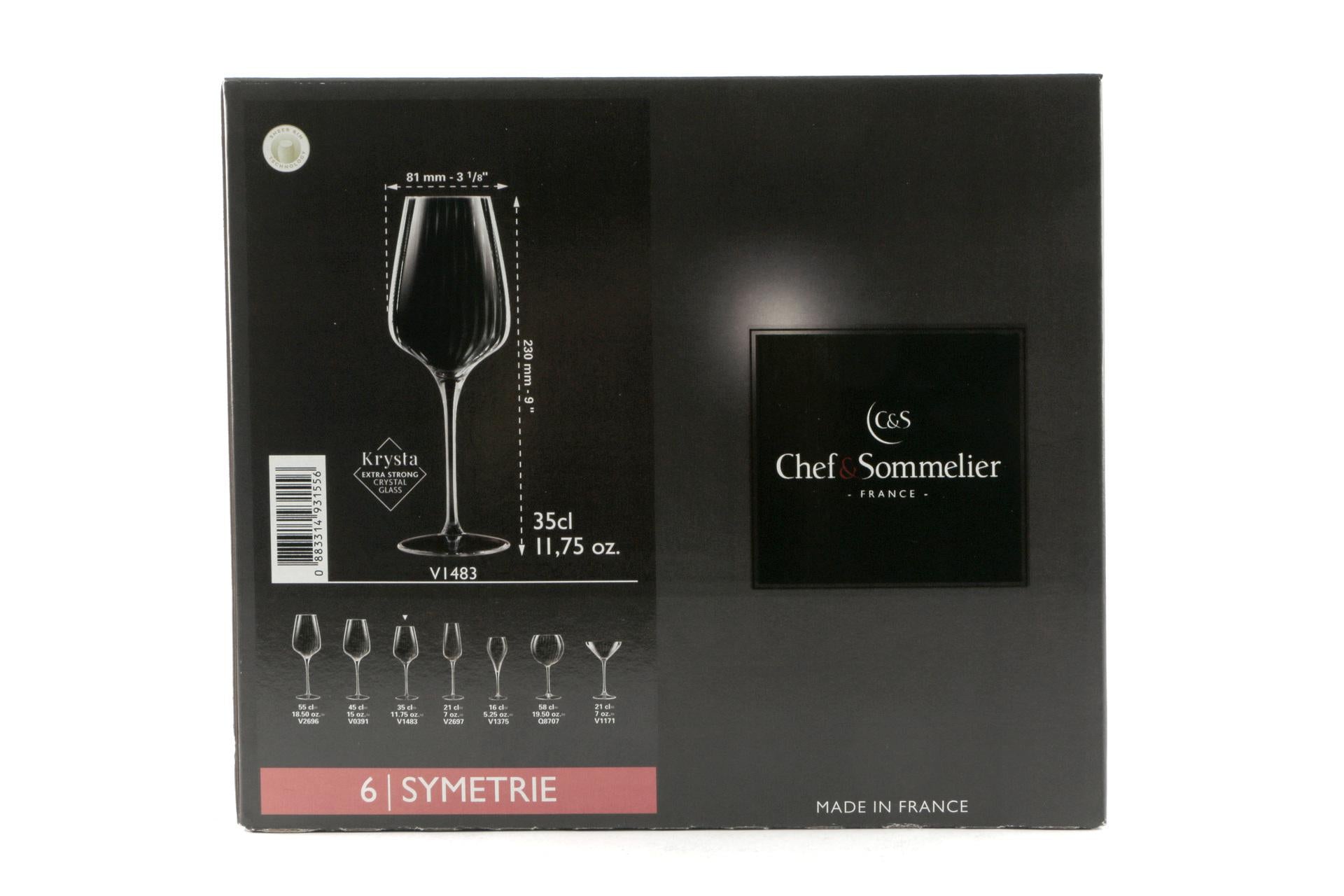 Arcoroc Symetrie Calice Vino Bianco 35 cl - H 23 cm In Vetro - Set 6 Pz 6