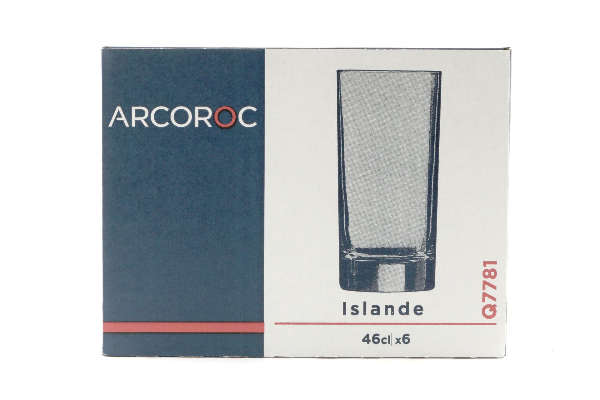 Arcoroc Islande New Bicchiere 46 cl - H.15.8 cm Ø7.4 cm In Vetro Extra Trasparente Per Cocktail e Long Drinks - Set 6 Pz 5