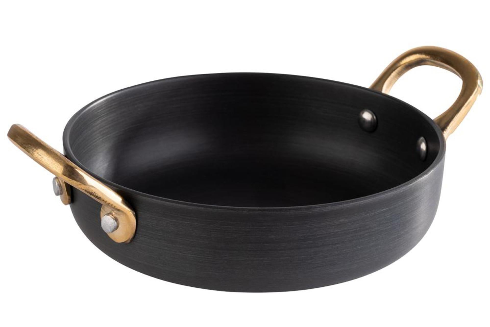 APS Mini Pentolina da Servizio Ø13.5 cm - H.3.5 cm In Alluminio Nero Antracite