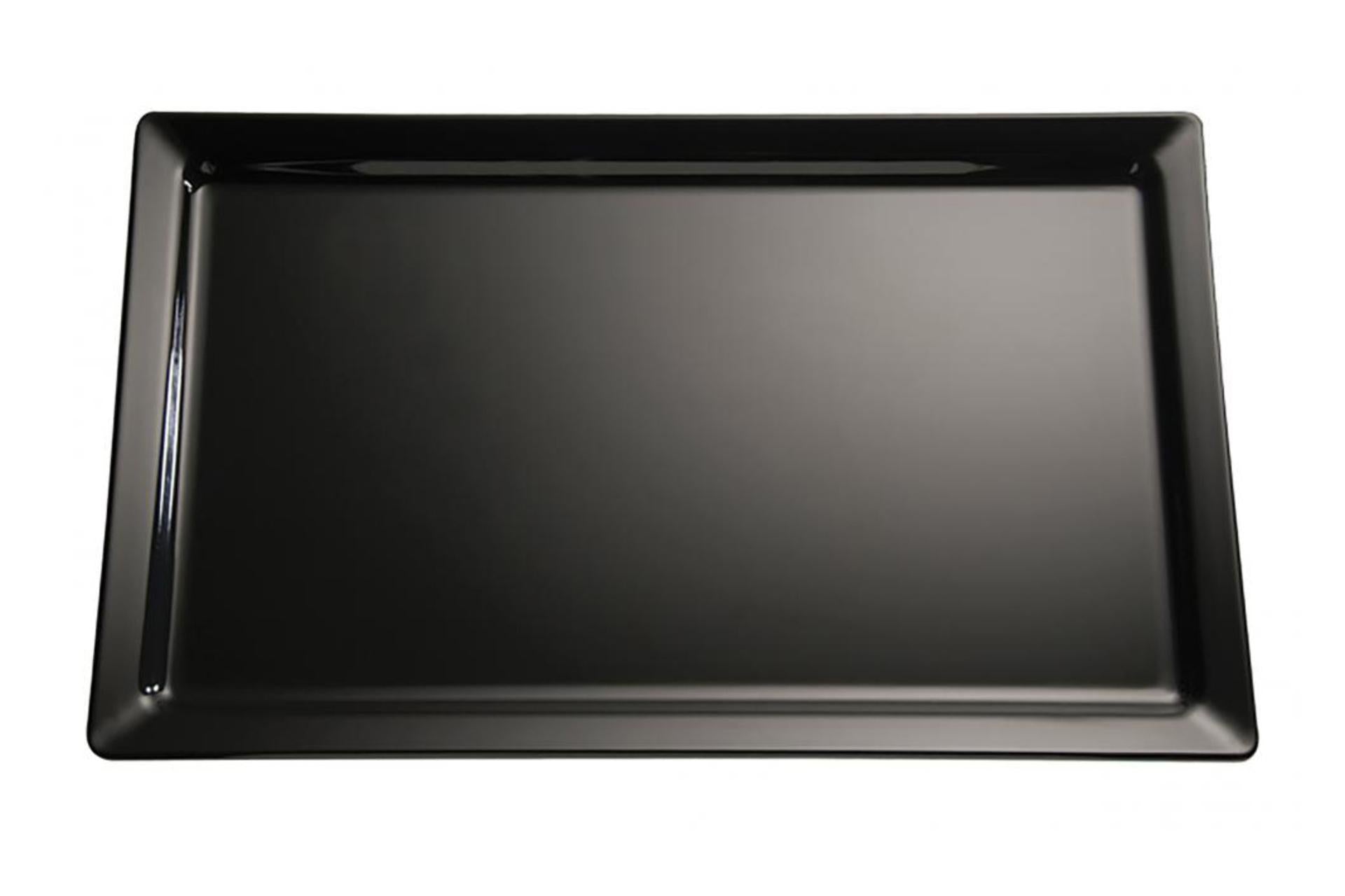 APS Friendly Vassoio GN 1/2 In Polietilene Nero 32,5 x 26,5 x H3 cm - Riciclato e Riciclabile