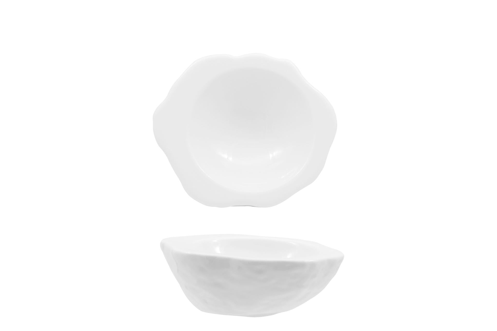 Import Tavola Professional Rock Bianco Coppa Concava Effetto Pietra 13.8x12 cm In Porcellana - Set 6 Pz