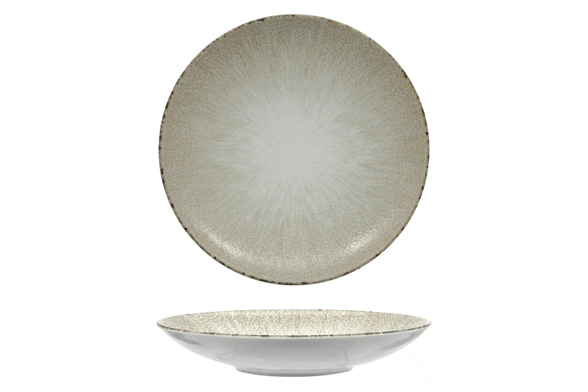 Lubiana Irys Brown Pasta Bowl Rita Ø30 cm In Porcellana - Set 6 Pz