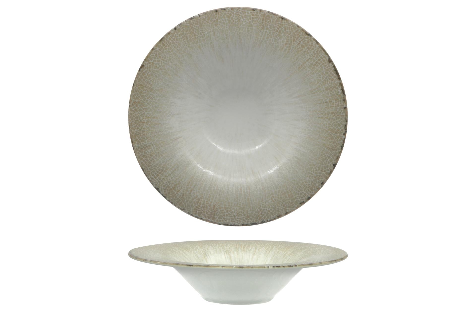 Lubiana Irys Brown Pasta Bowl Jupiter Ø30 cm In Porcellana - Set 6 Pz