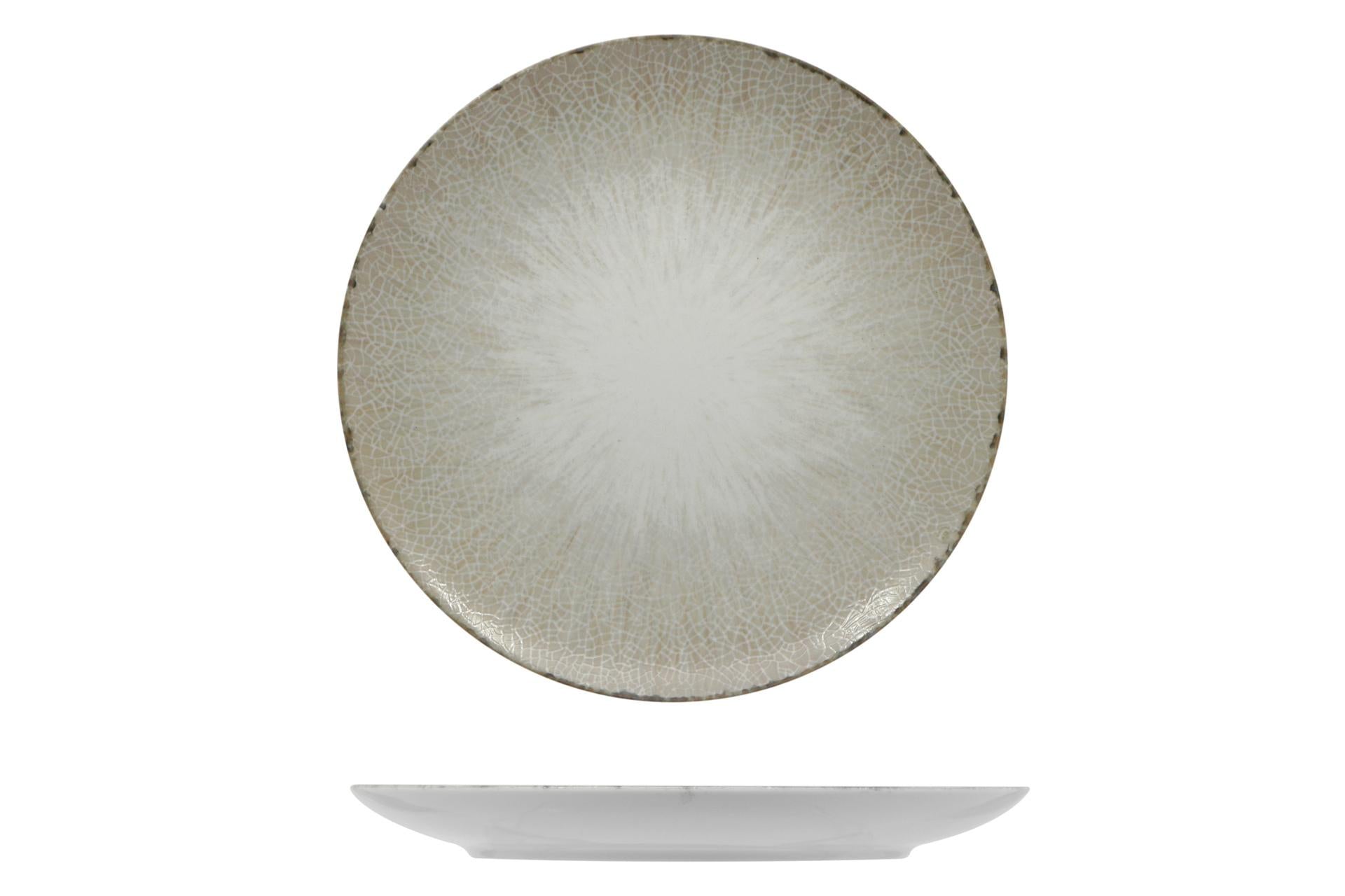 Lubiana Irys Brown Piattino Pane Coupe Ø16.5 cm In Porcellana Forma Boss - Set 6 Pz