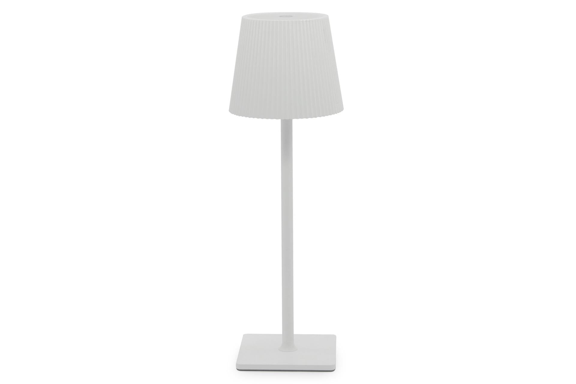 Import Tavola Professional Plissé Lampada da Tavolo LED Bianca H.34 cm - Ricaricabile, Dimmerabile, IP54 per Interni ed Esterni