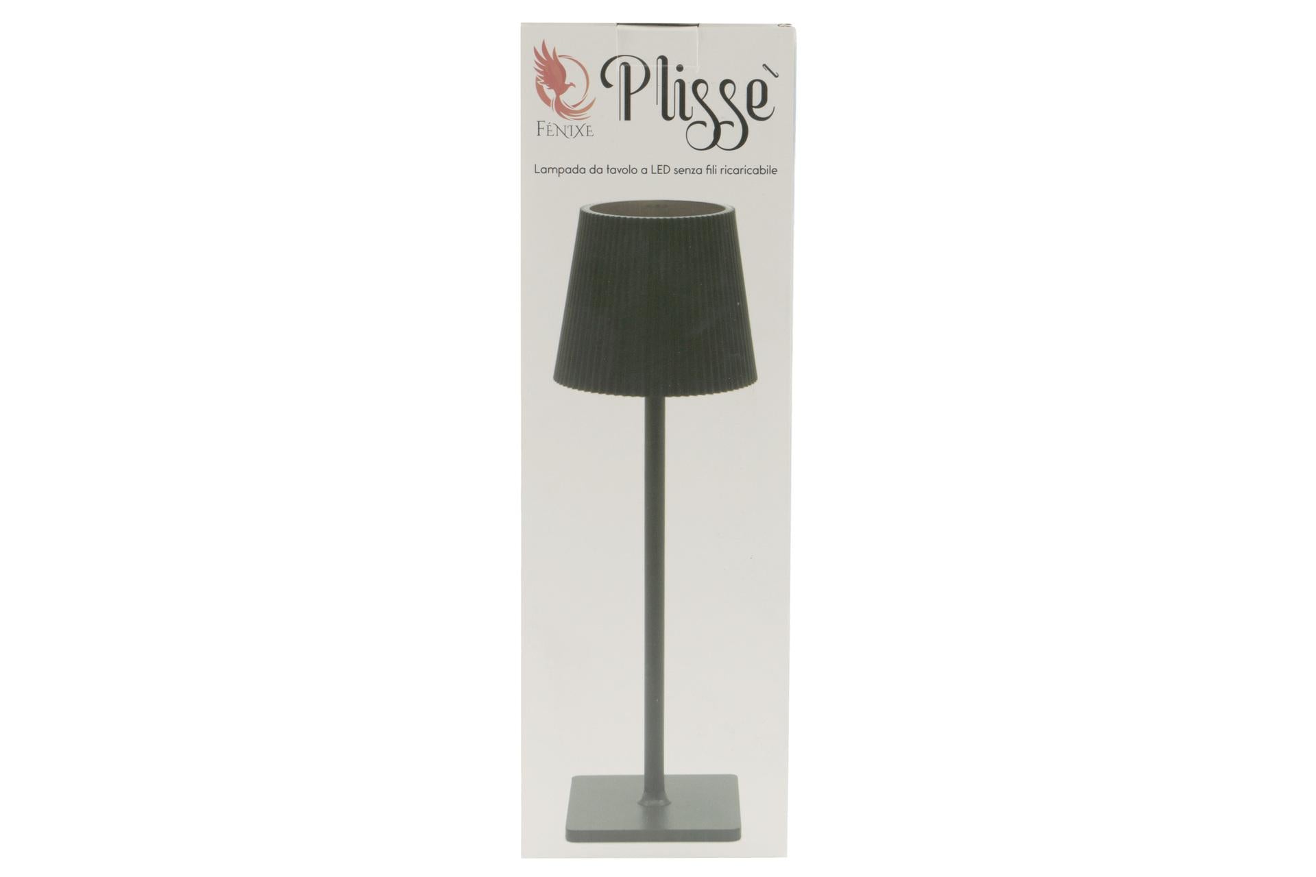 Import Tavola Professional Plissé Lampada da Tavolo LED Ricaricabile Nera H.34 cm - Luce Dimmerabile IP54 per Interni ed Esterni 4
