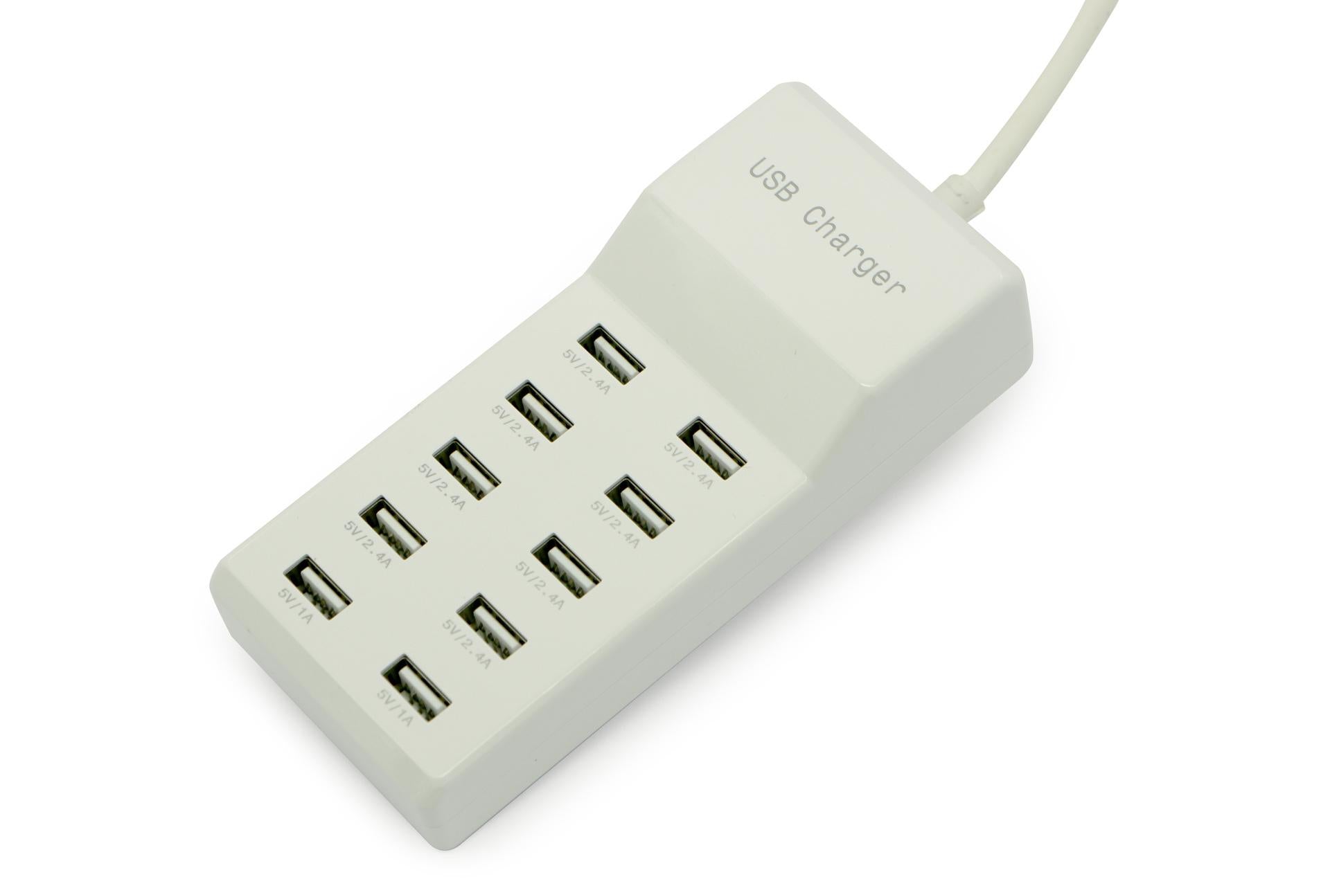 Import Tavola Professional Presa Multipla Hub USB 10 Porte per Lampade - Caricatore Multiplo