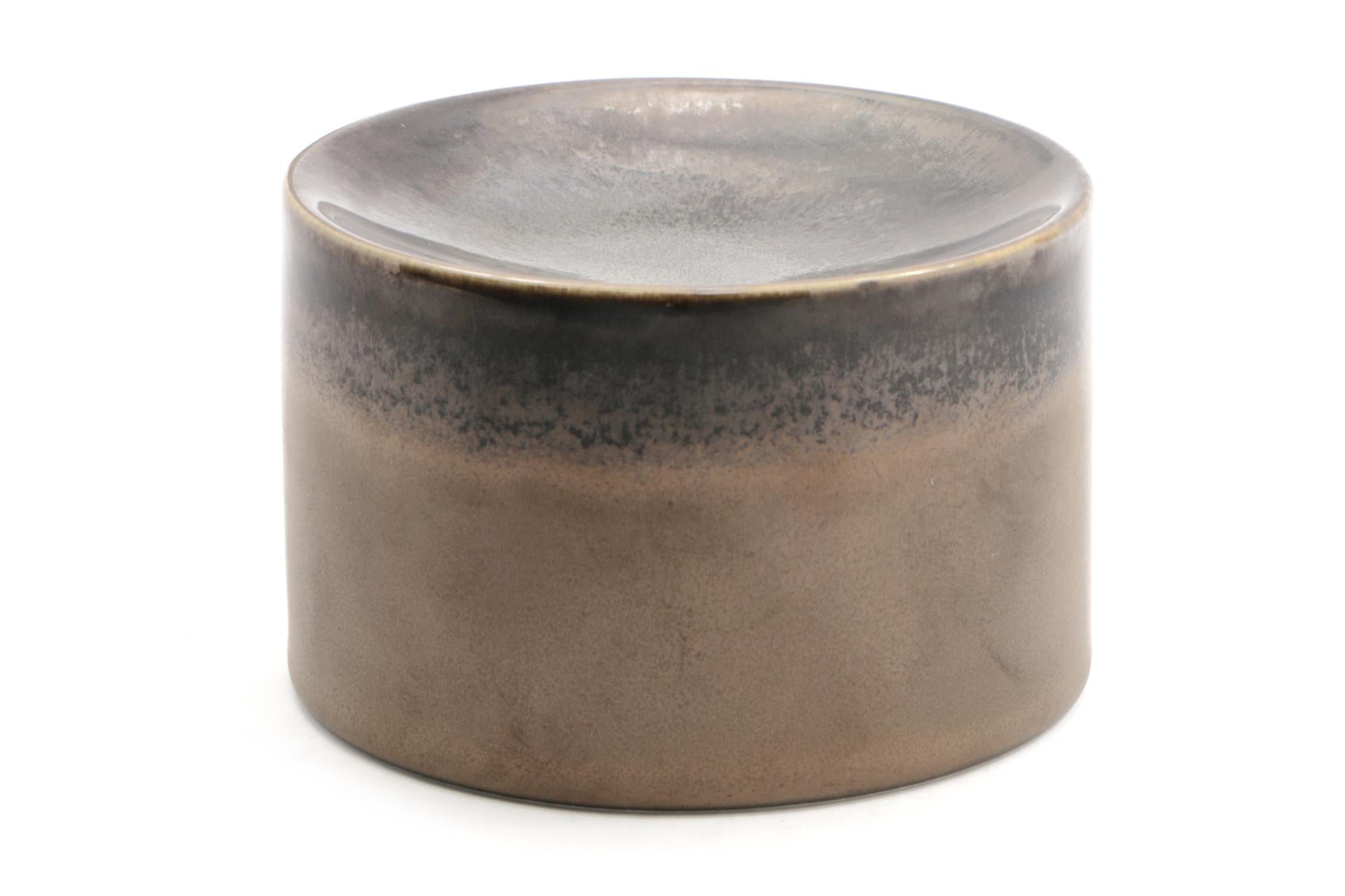 Import Tavola Professional Oxide Colonna Gourmet Tonda Alta H.6.6 cm - Ø10.2 cm In Porcellana Con Finitura Reattiva Bronzo - Set 4 Pz