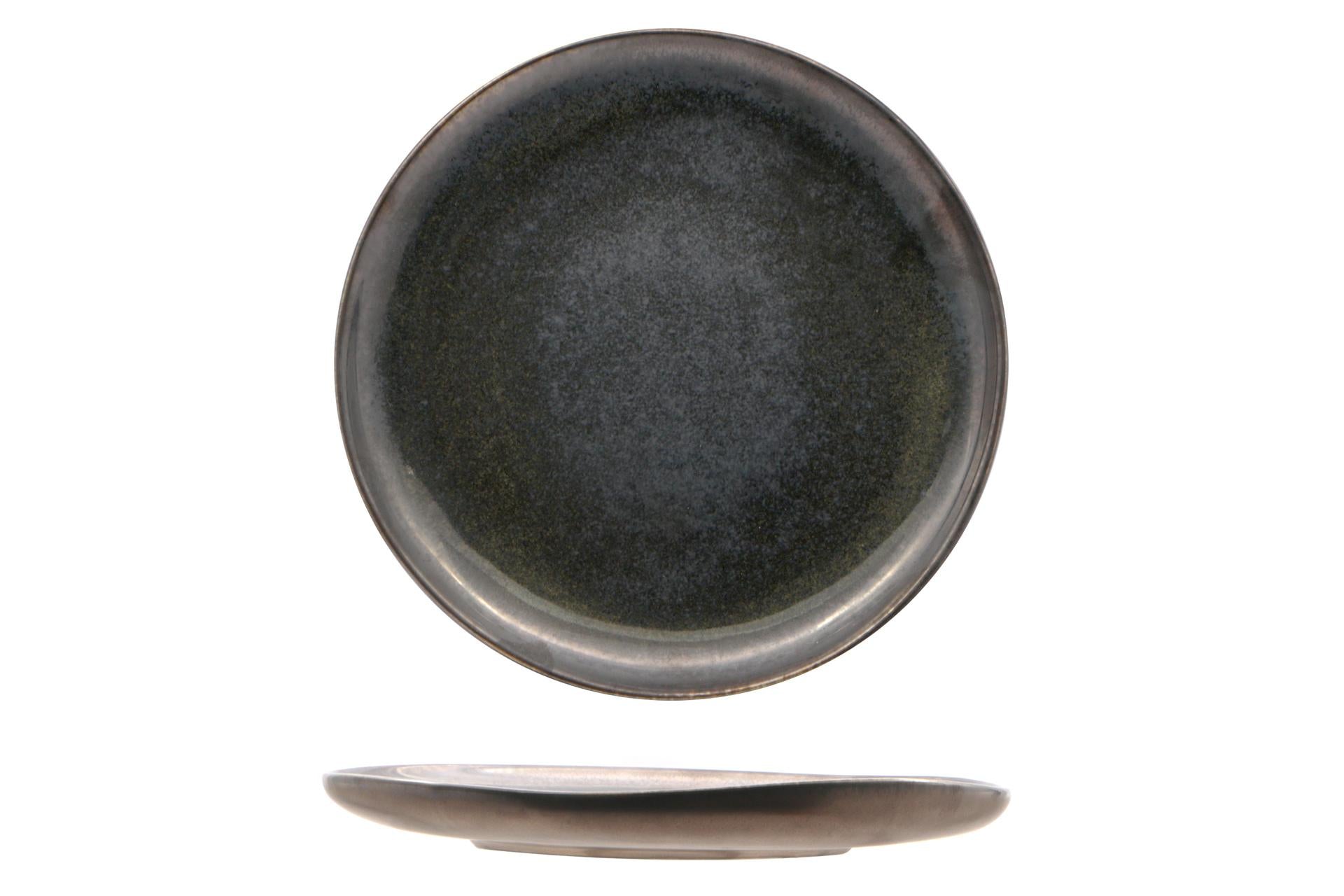 Import Tavola Professional Oxide Piatto Piano Ø20.3 cm In Porcellana Con Finitura Reattiva Bronzo - Set 6 Pz