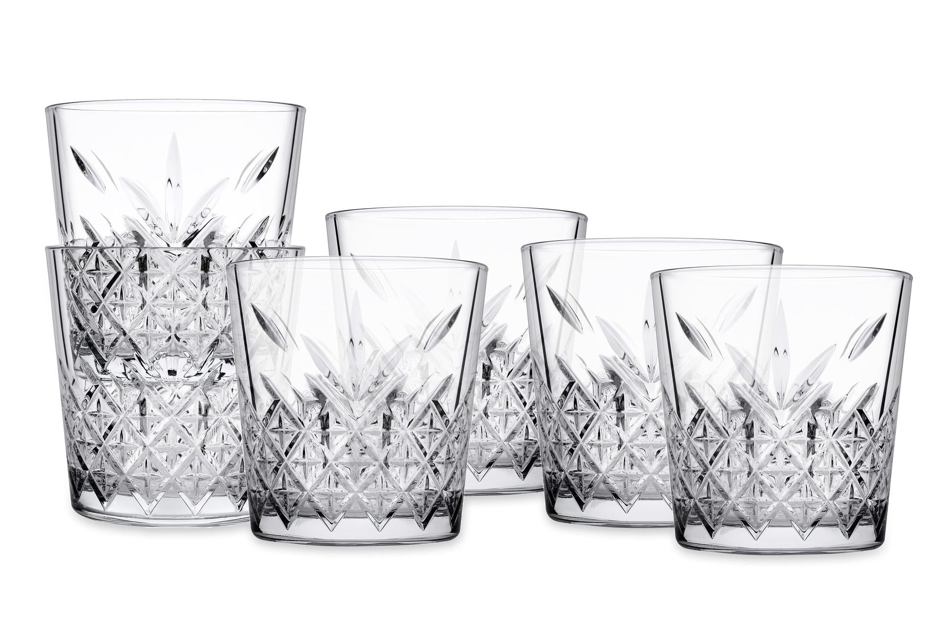 Pasabahce Timeless Bicchieri DOF 35,5 cl - Set di 6 In Vetro Temperato Impilabile - Set 6 Pz