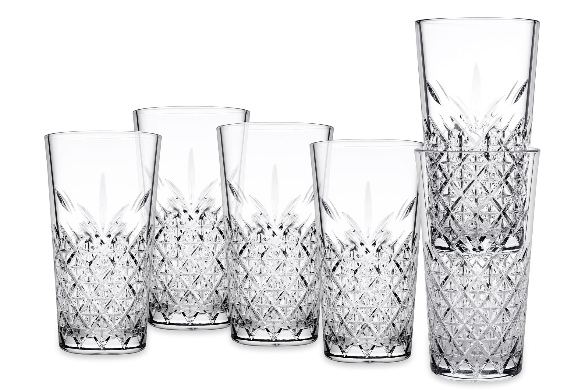 Pasabahce Timeless Set 6 Bicchieri Long Drink 47 cl - In Vetro Temperato Impilabile - Set 6 Pz