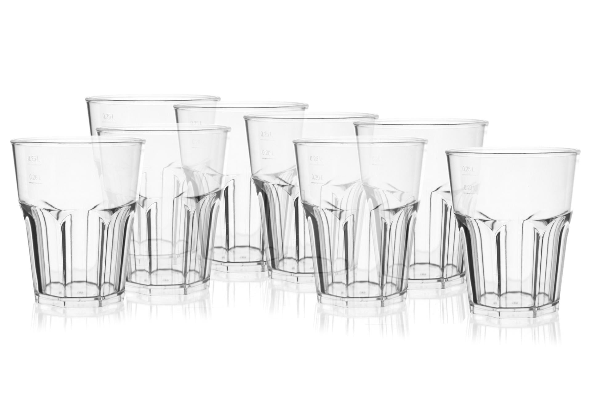 Brevetti Waf Bicchiere Rox Clear 29 cl - Confezione da 8 Pezzi In Polistirene Trasparente - Set 8 Pz 1