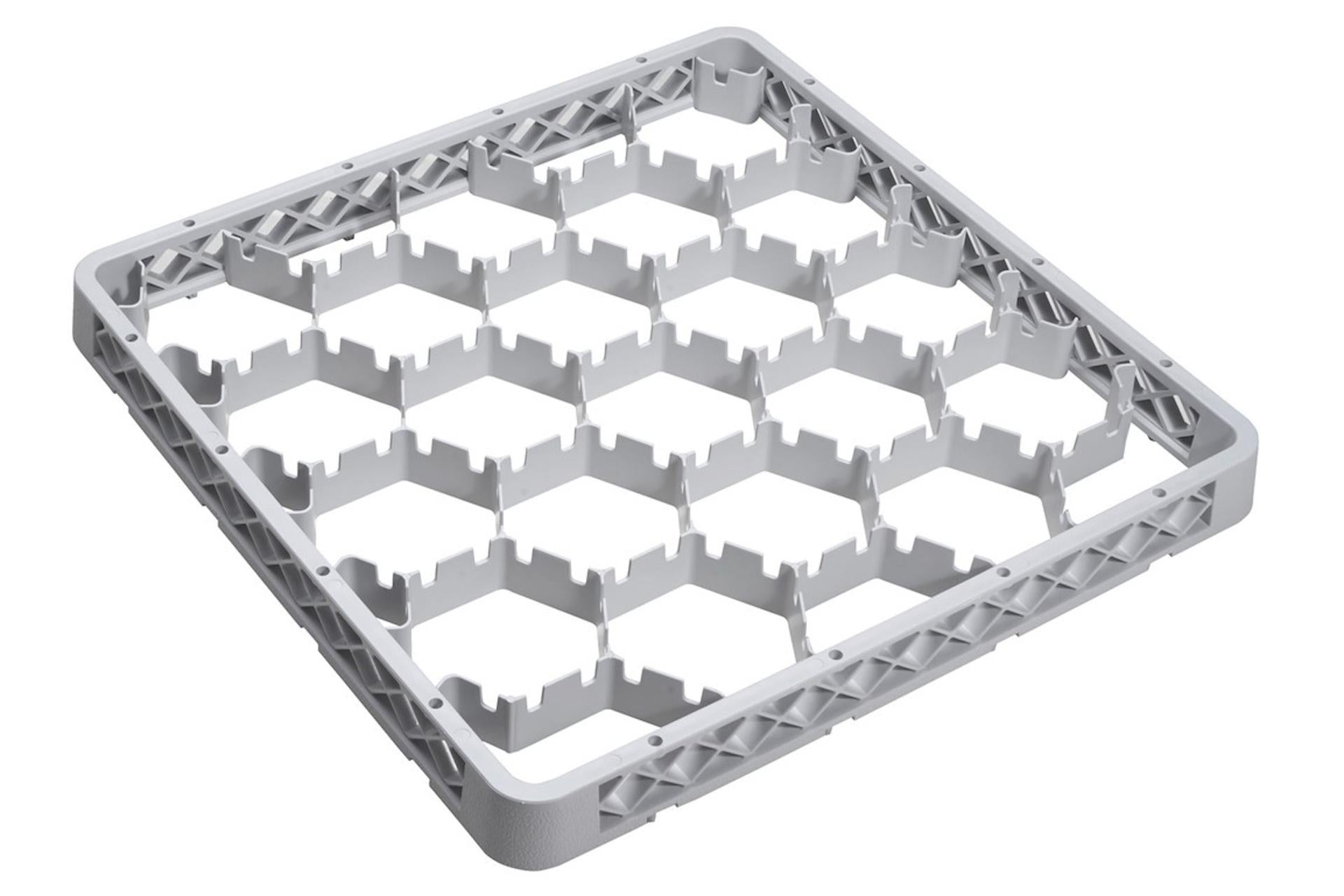 Inox Macel Rialzo per Base 20 Scomparti Grigio 50x50 cm - Cestelli Industriali in Polipropilene per Lavastoviglie