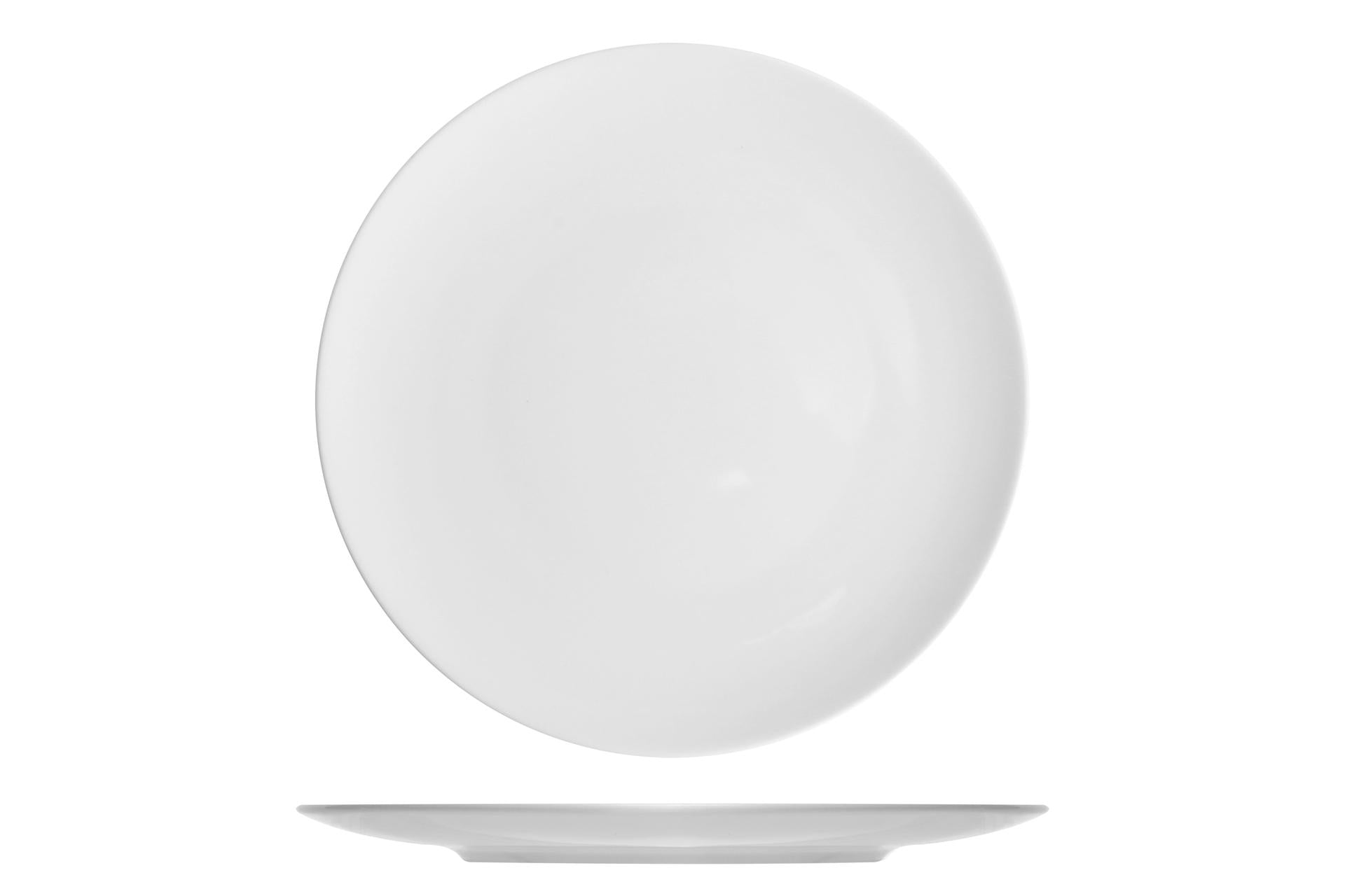 Zaklady Porcelany Stolowej Lubiana Vanilla-Zen Piatto Piano Flat Ø28 cm In Porcellana Bianca - Set 6 Pz
